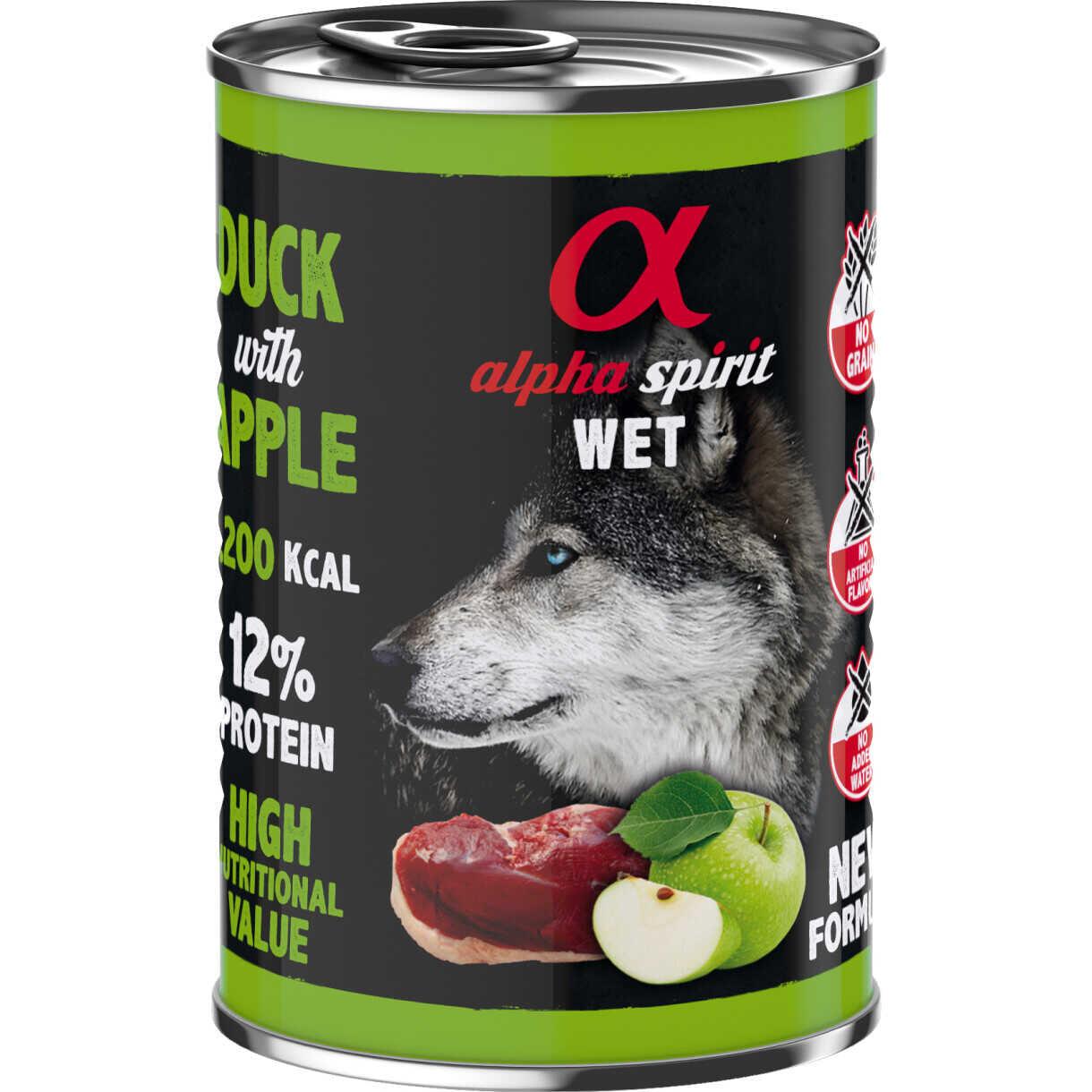 400 g AlphaSpirit Hundefoder Kødboller med And og æble