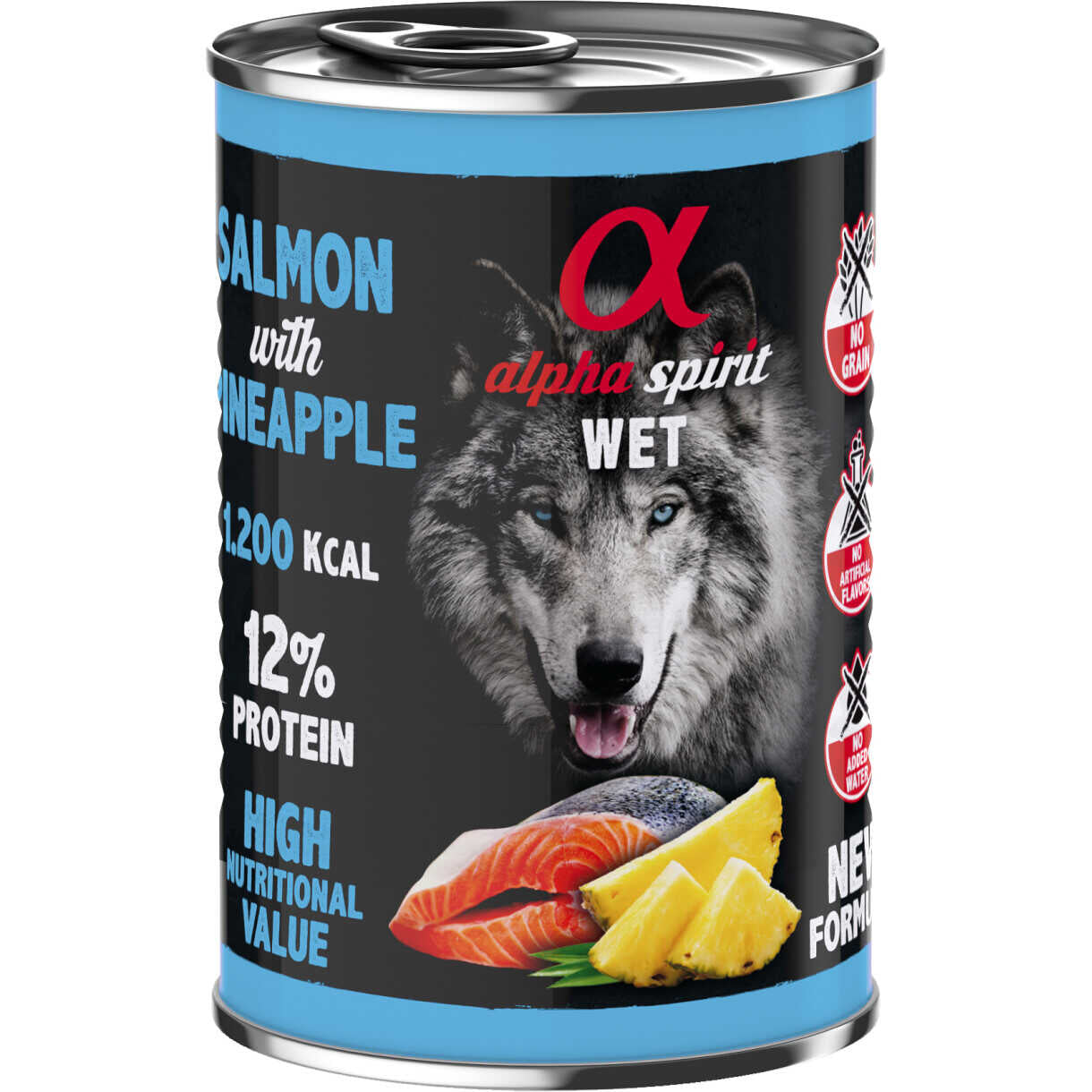 400 g AlphaSpirit Hundefoder Kødboller med laks og ananas