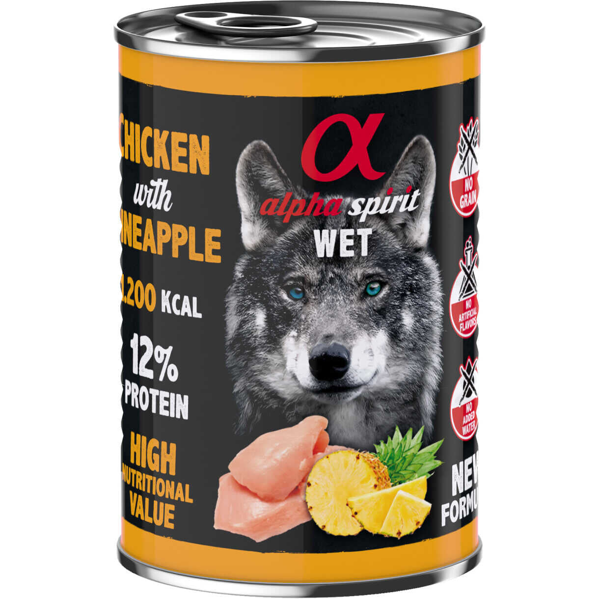 400 g AlphaSpirit Hundefoder Kødboller med kylling og ananas