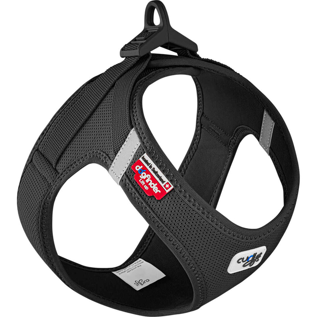 Curli Vest hundesele Clasp Air-Mesh - til mindre hunde mellem 1,5 og 18 kg - Sort