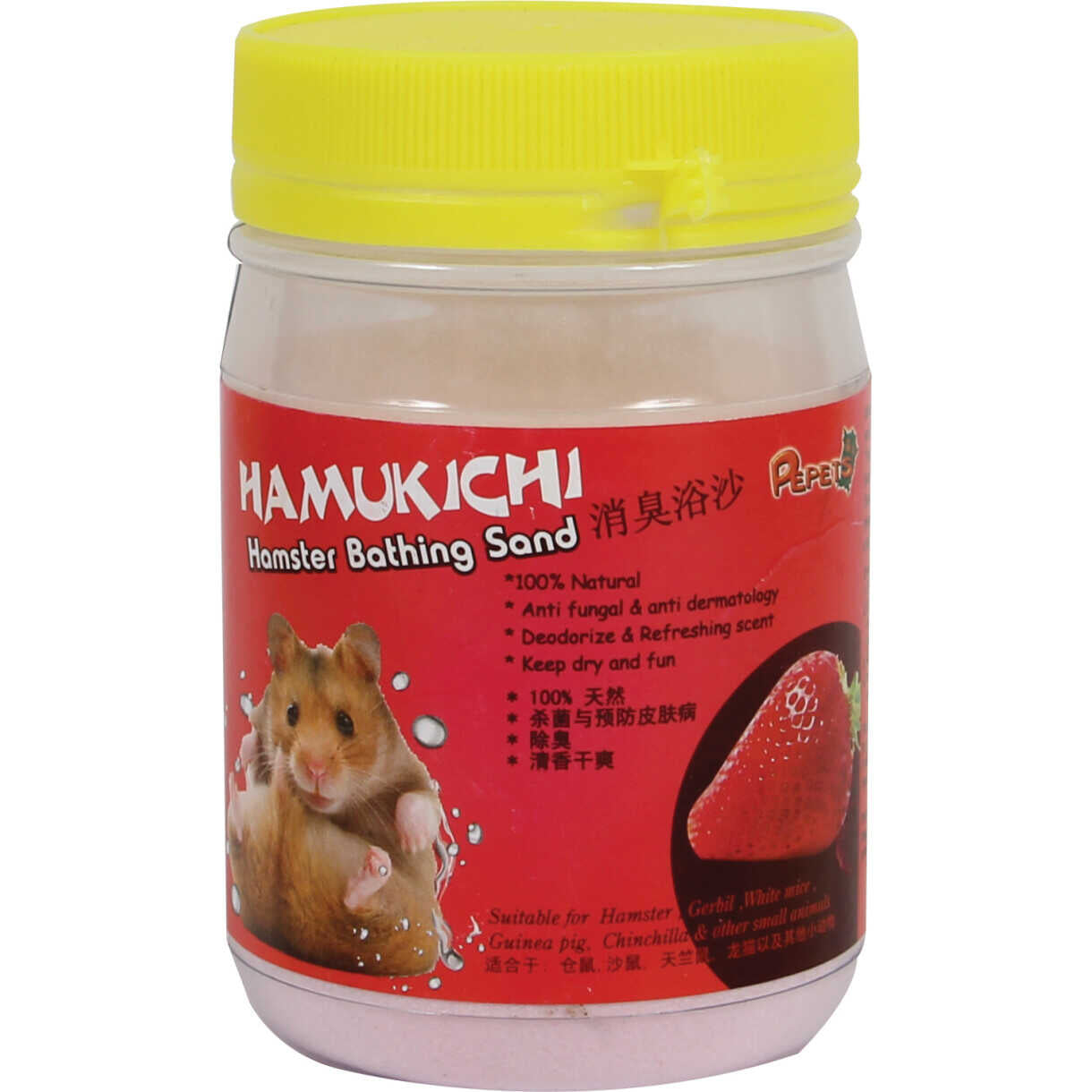 Hamukichi hamster badesand jordbær duft - 400 gr