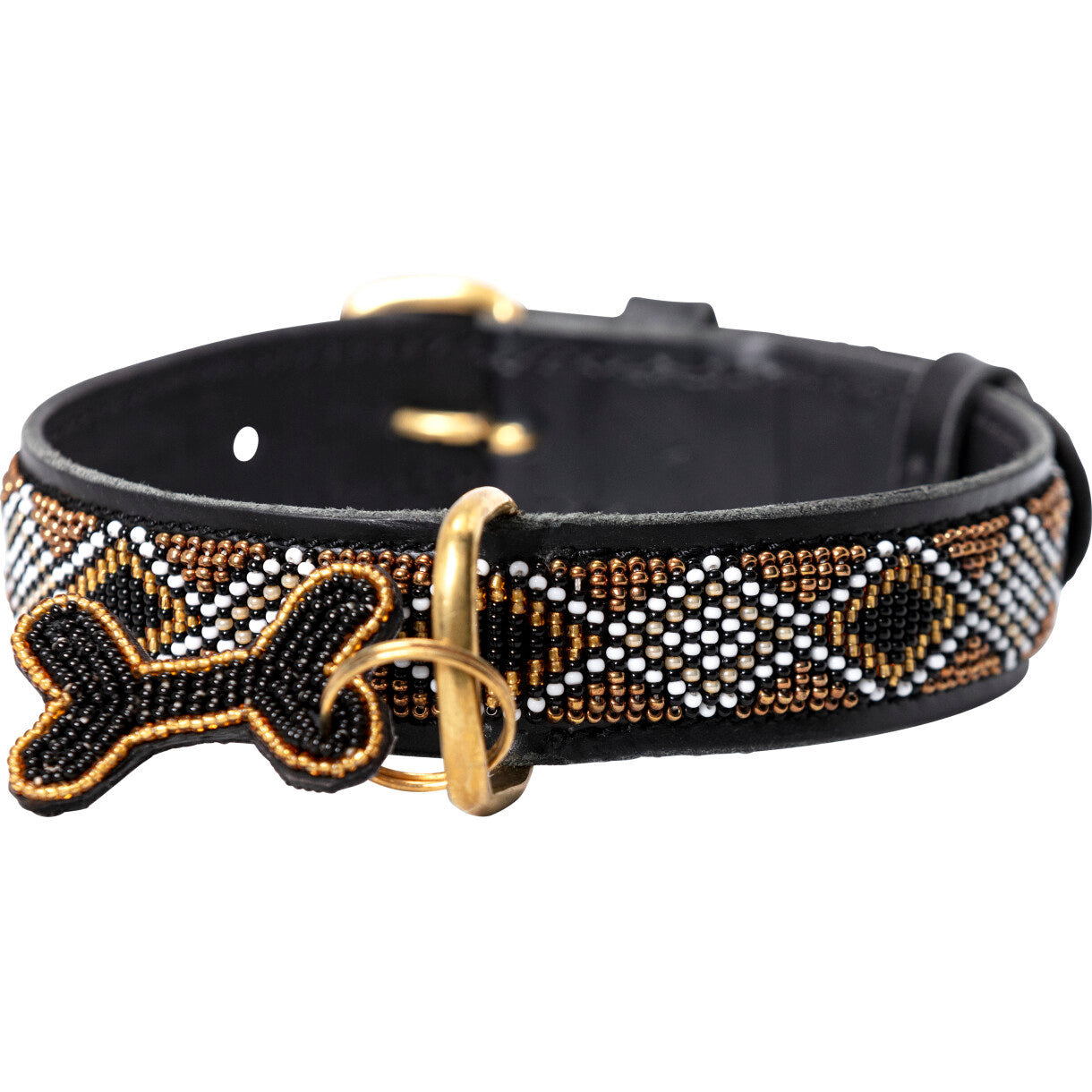 Kampuni håndlavet hundehalsbånd Gold