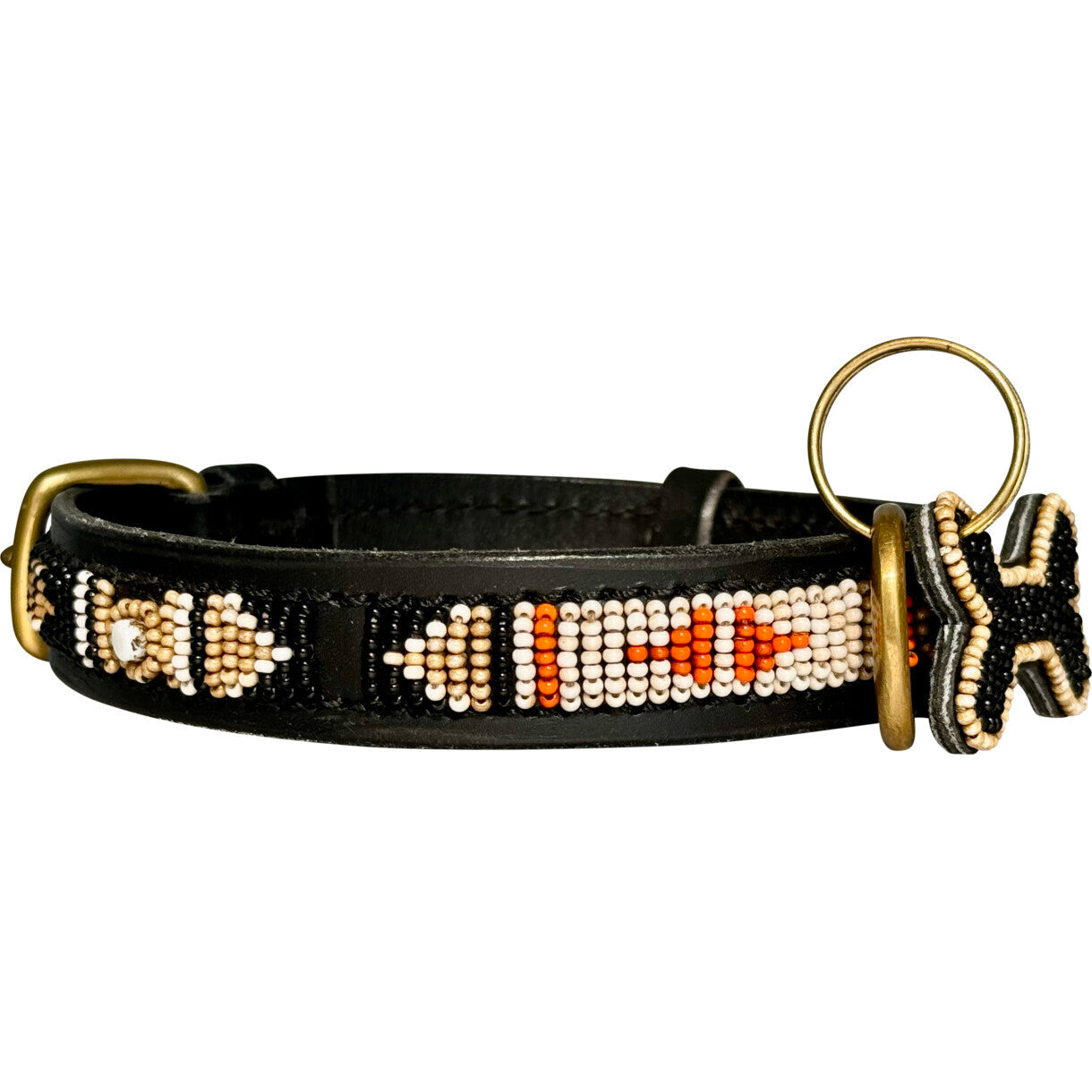 Kampuni håndlavet hundehalsbånd Skinny Swahili antique