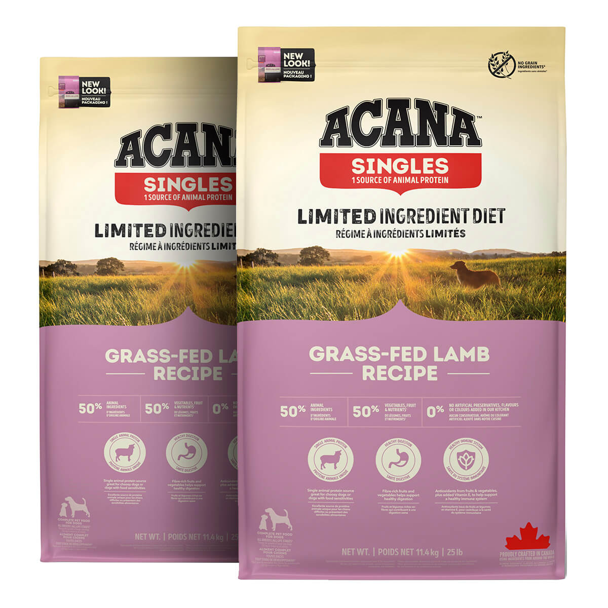 2 x 11,4 kg. Acana Singles Grass-fed Lamb hundefoder med lam