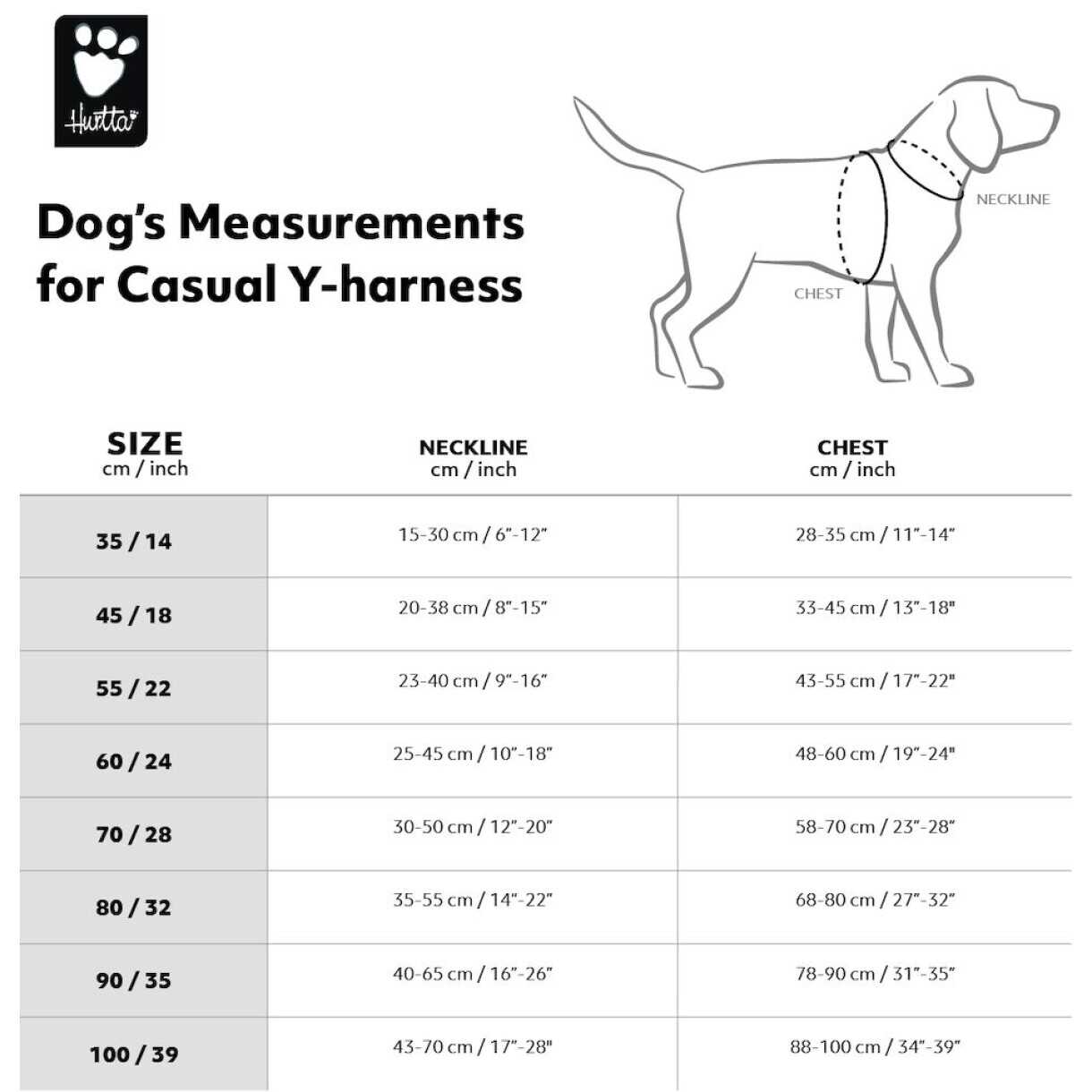 Hurtta Casual Y hundeseler til alle størrelser og typer af hunde