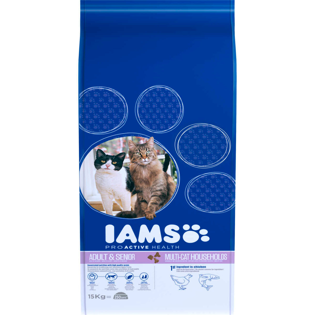 IAMS CAT Adult Multicat kylling & laks