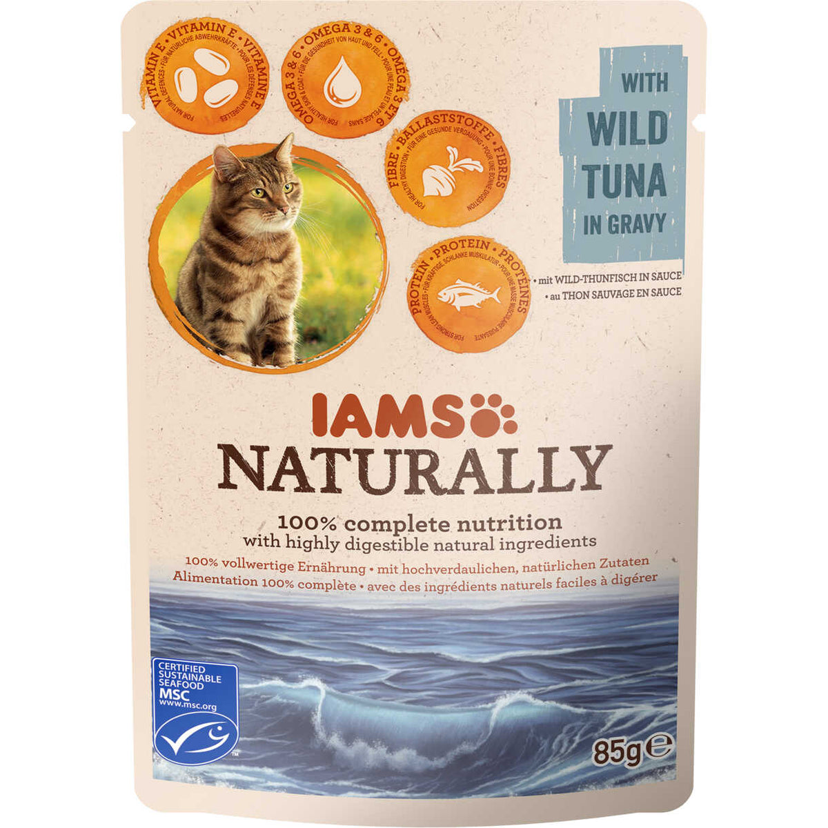 IAMS CAT Naturally Adult Pouch tun