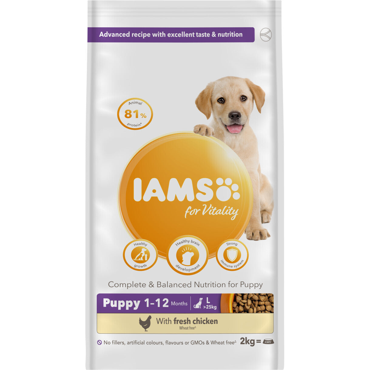 12 kg Iams hvalpefoder Puppy & Junior Large