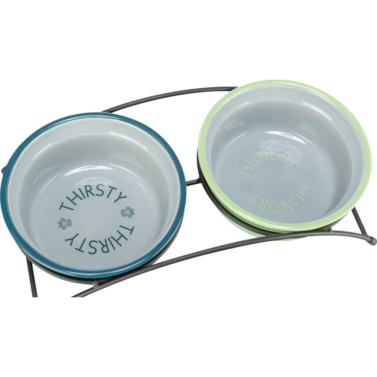 Jolly Paw Skålsæt på stativ, keramisk skål