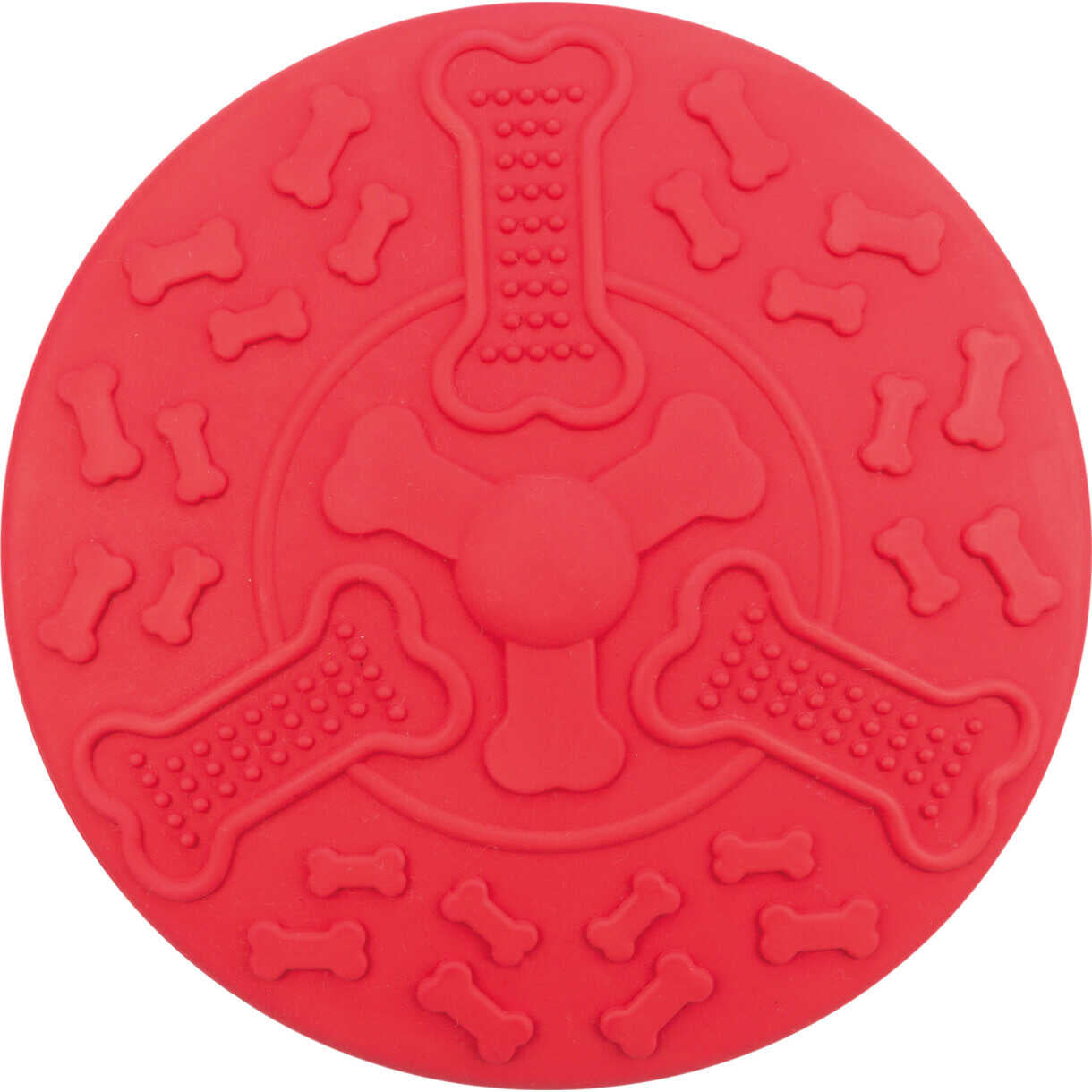 Jolly Paw hundefrisbee, Naturgummi ø18 cm Rød