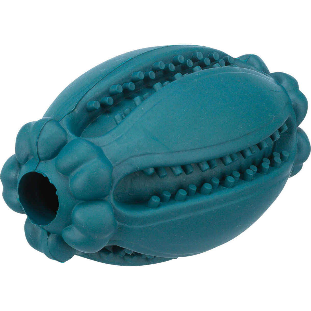 Jolly Paw Rugby i naturgummi, med mintsmag 13 cm Petrol
