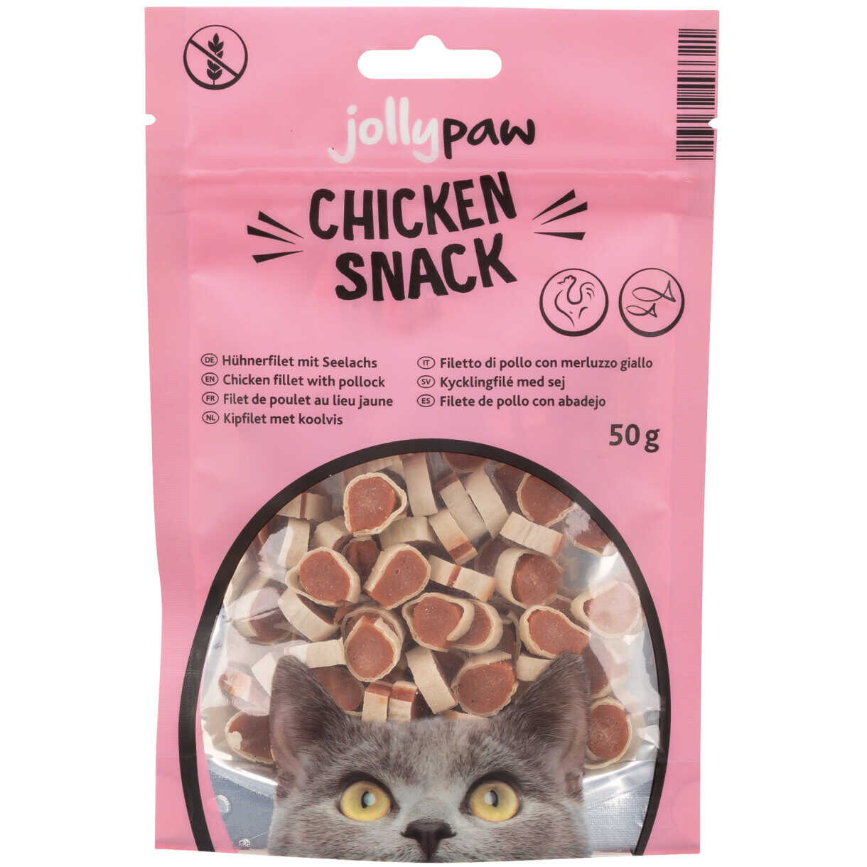 Jolly Paw Chicken Snack (kylling og sej) 50 g