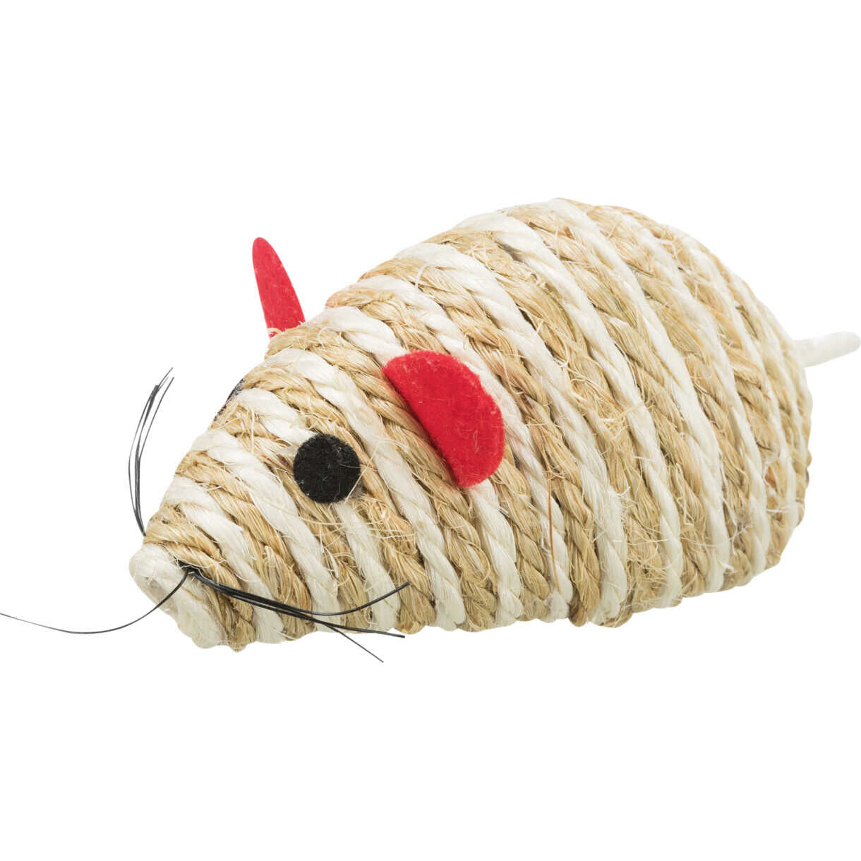 Jolly Paw Sisalmus med klokke 10 cm Assorterede farver