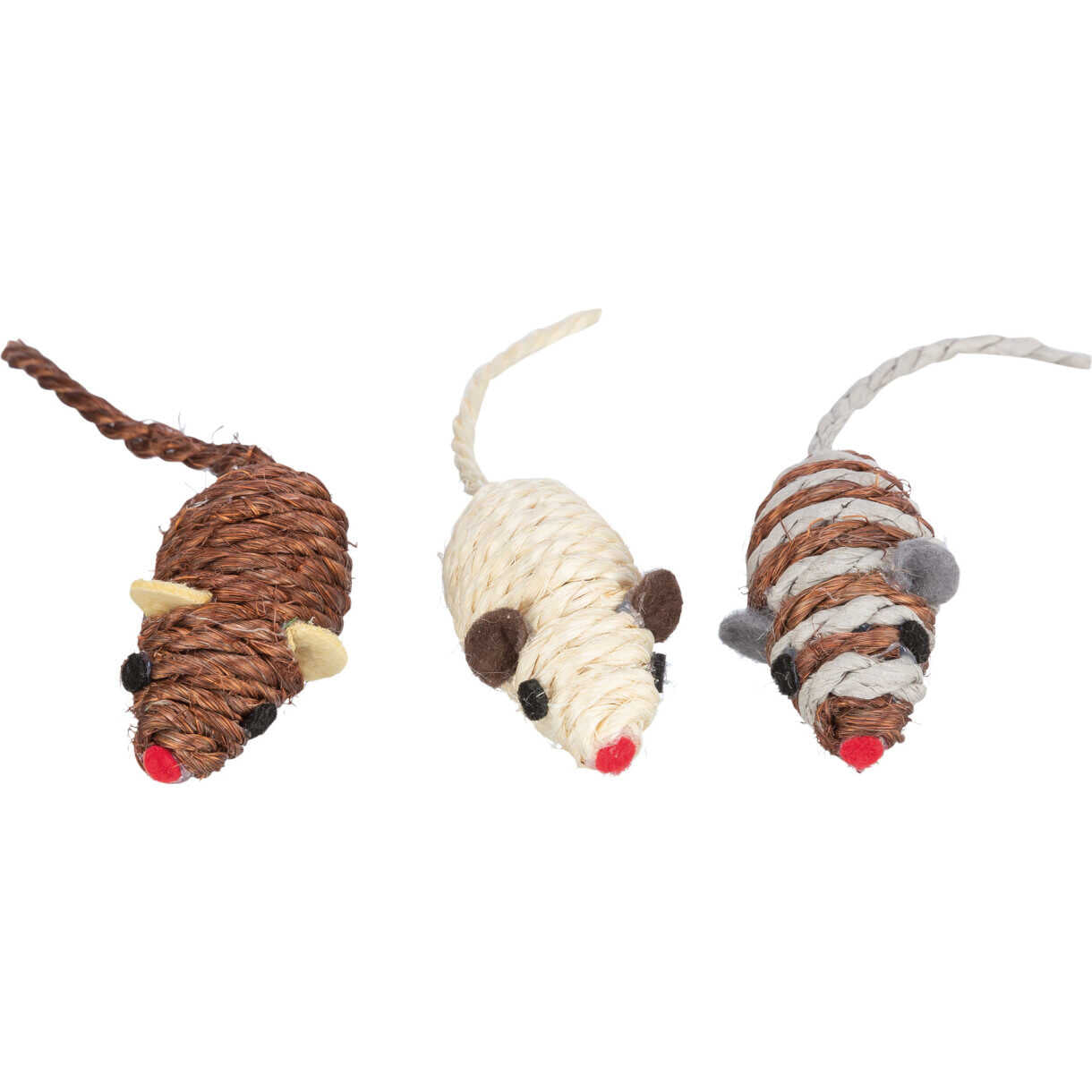 Jolly Paw Sisal Mus ø 5 cm (3 stk.) Assorterede farver