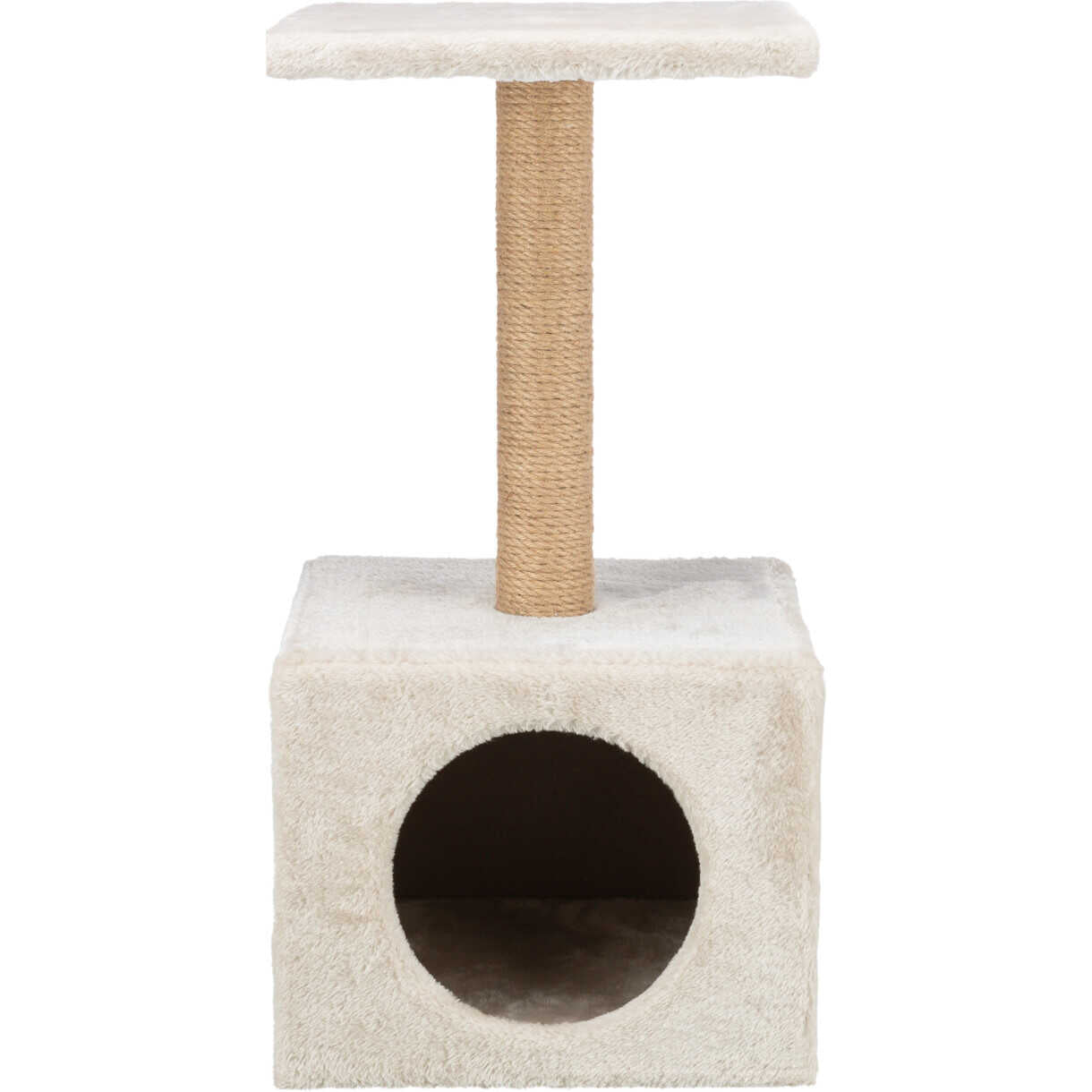 Jolly Paw Kradsetræ Joyce med hule 60 cm høj, 31x31 cm hule, Ø6 cm stang Creme
