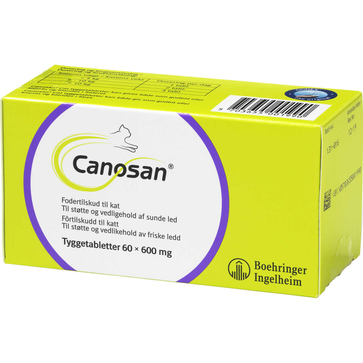 60 stk Canosan tabletter til katte med ledproblemer