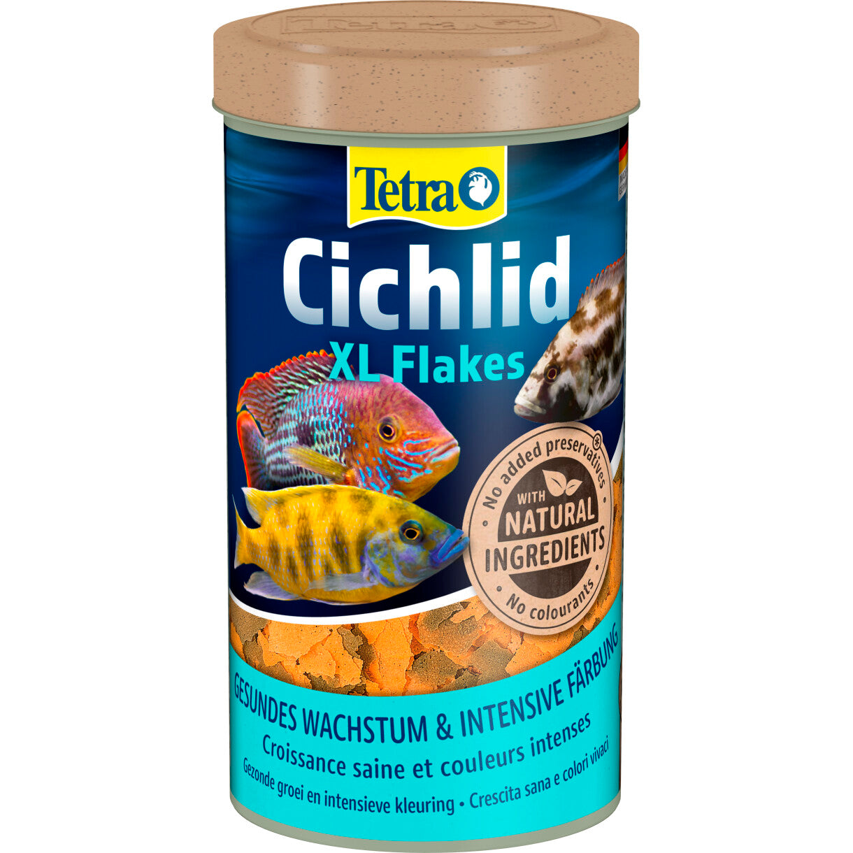 Tetra Cichlid XL Flakes akvariefoder i flager