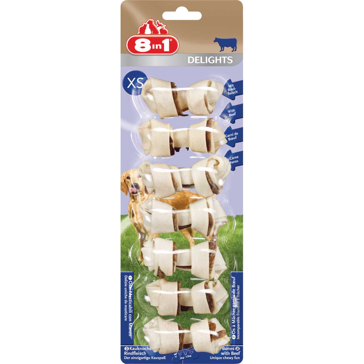 8in1 Delights tyggeben med oksekød