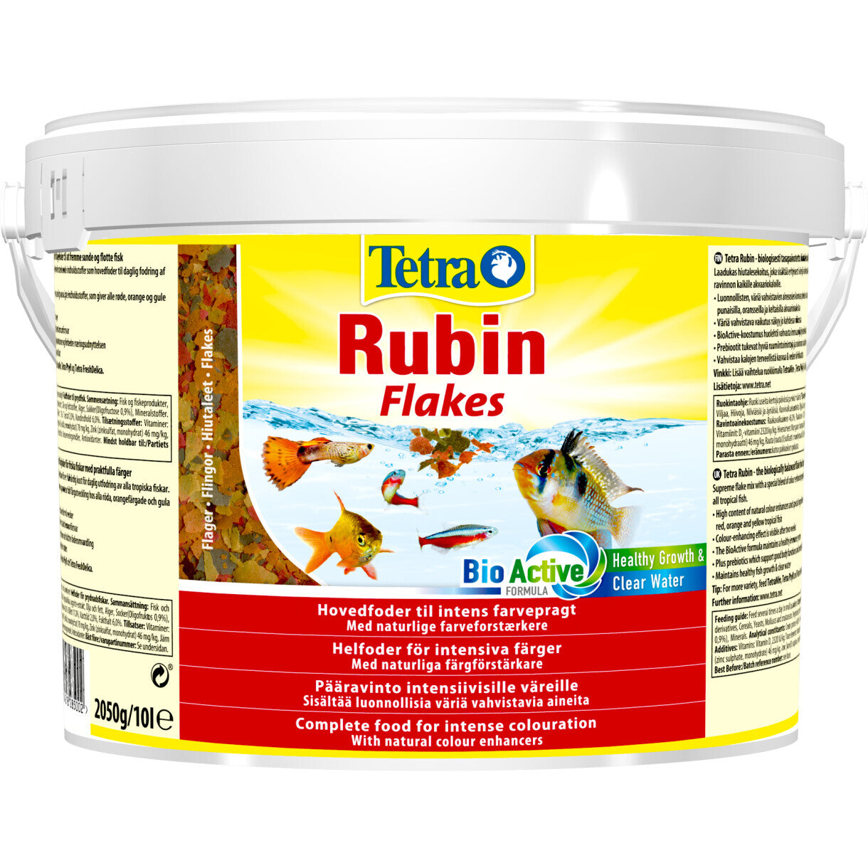 TetraRubin 10 liter akvarie fuldfoder flager