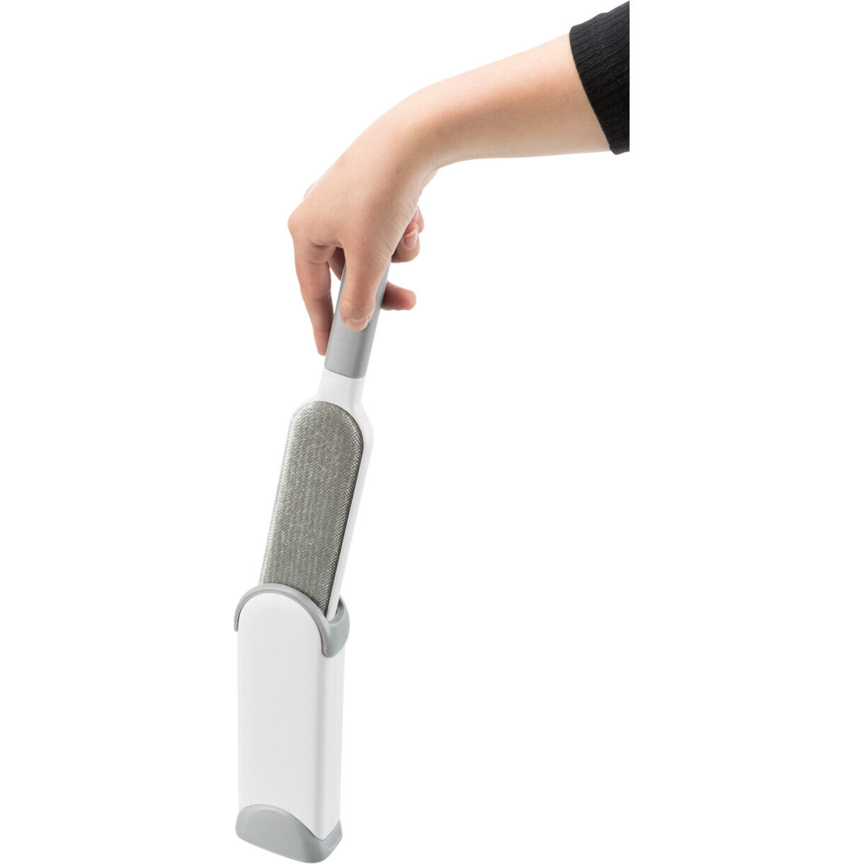 Trixie Fnug børste med holder - 33 cm - hvid og grå