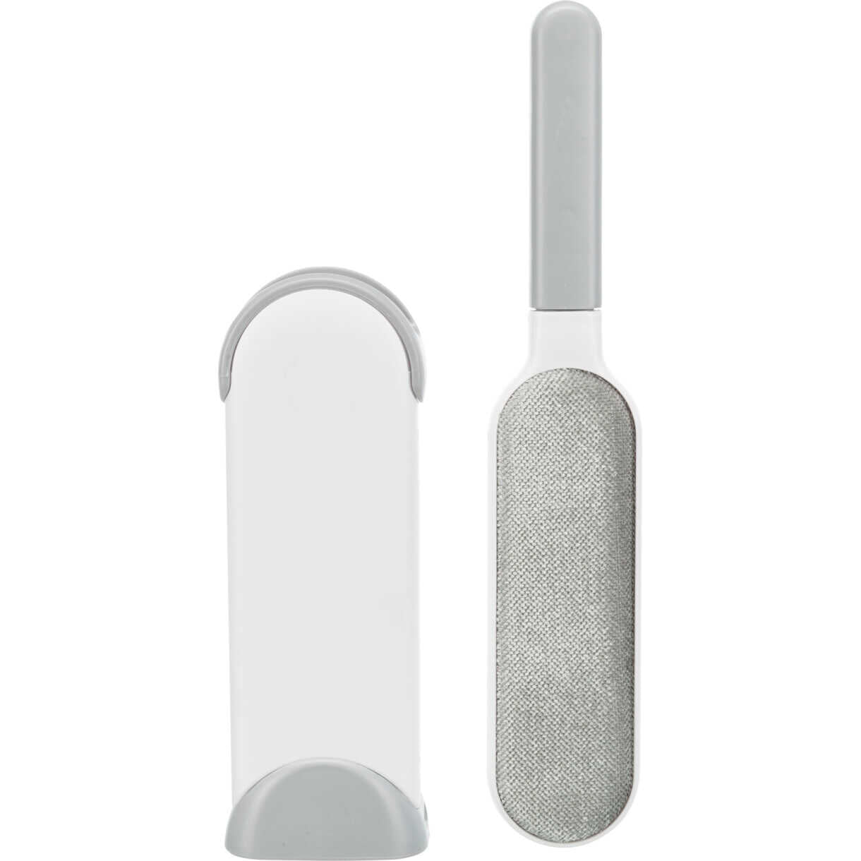 Trixie Fnug børste med holder - 33 cm - hvid og grå