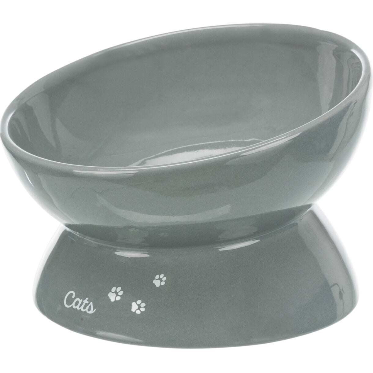 Trixie foderskål til katte i keramik 0.35 l ø17 cm grå