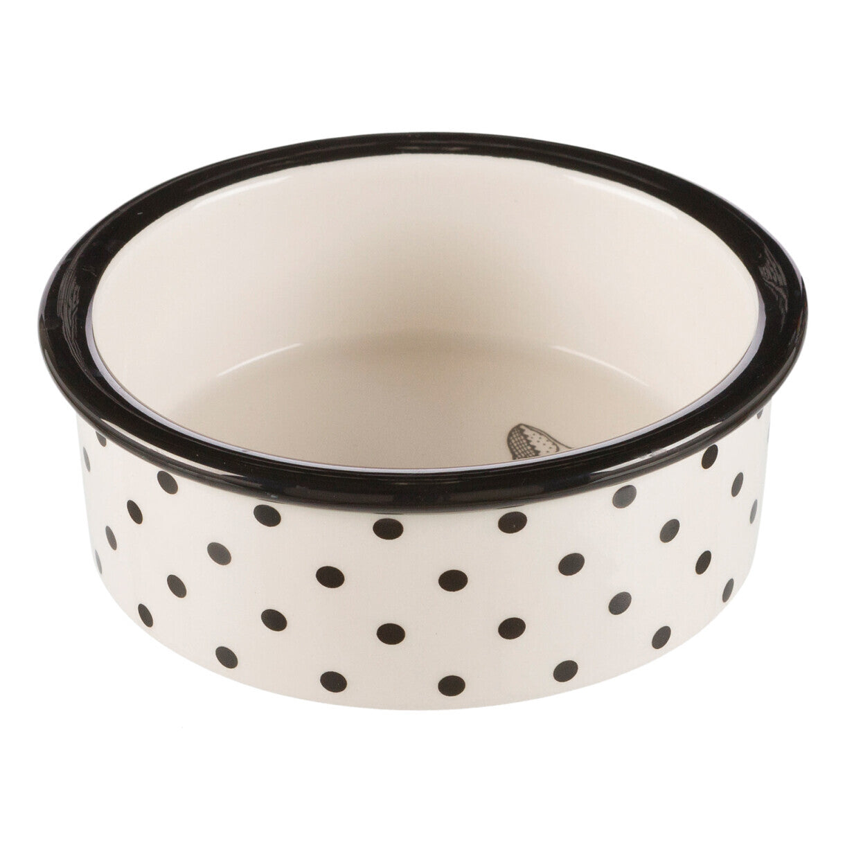 Trixie katte skål 0.3 L ø12 cm hvid og sort