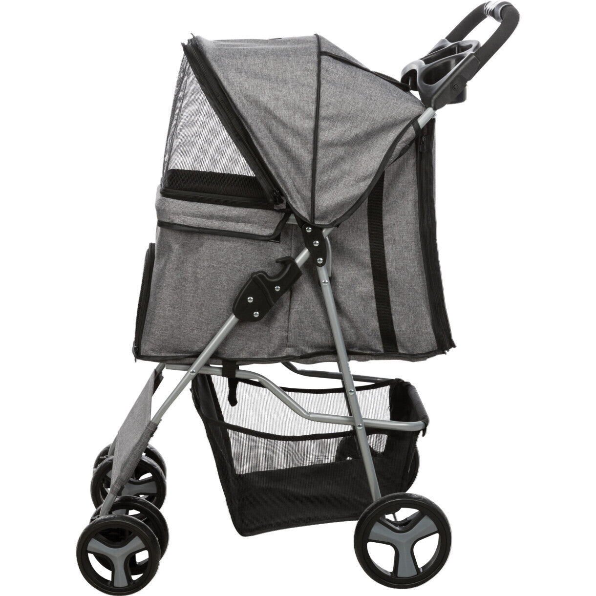 Trixie klapvogn til hunde op til 10 kg hund - 47 x 100 x 80 cm - grå
