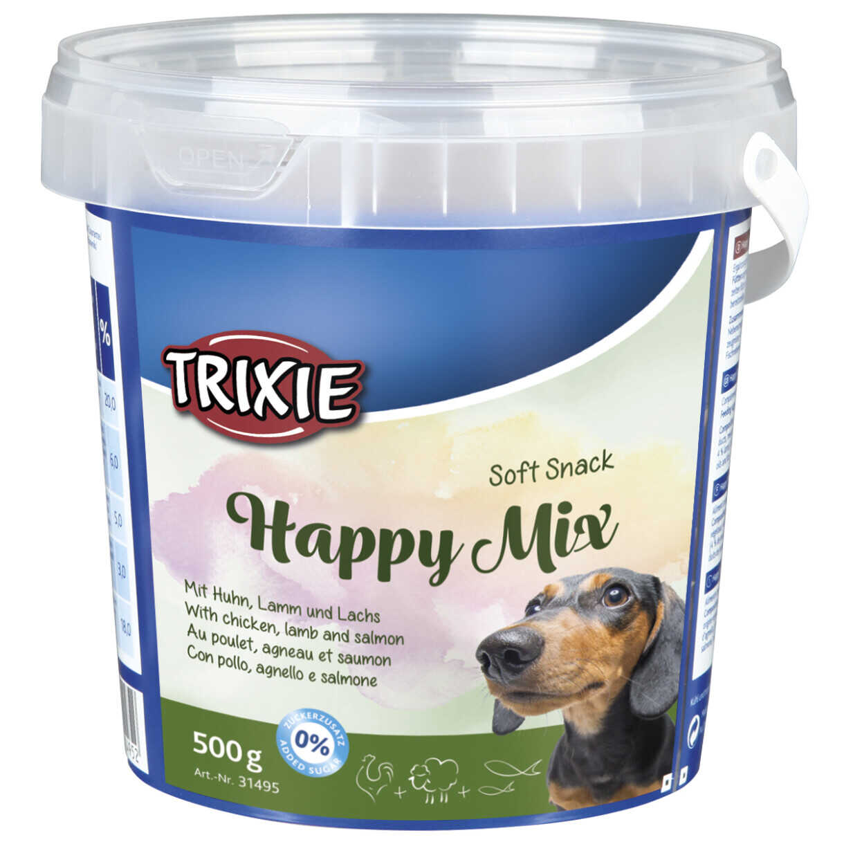 500 g Trixie hundegodbidder bløde happy snack mix af med kylling - lam og laks