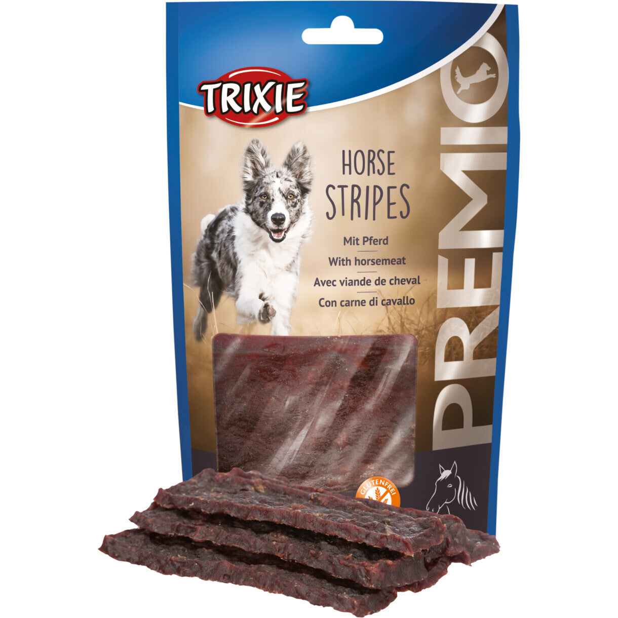 Trixie hundesnack hestestriber 11 cm - 100g - glutenfri