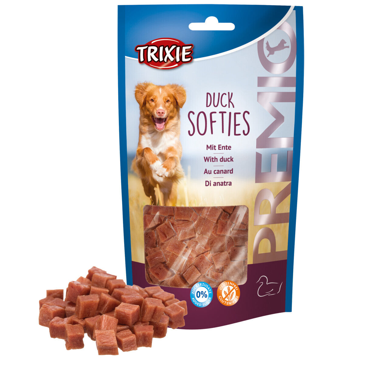 Trixie hunde snacks med And i bløde stykker 100g glutenfri