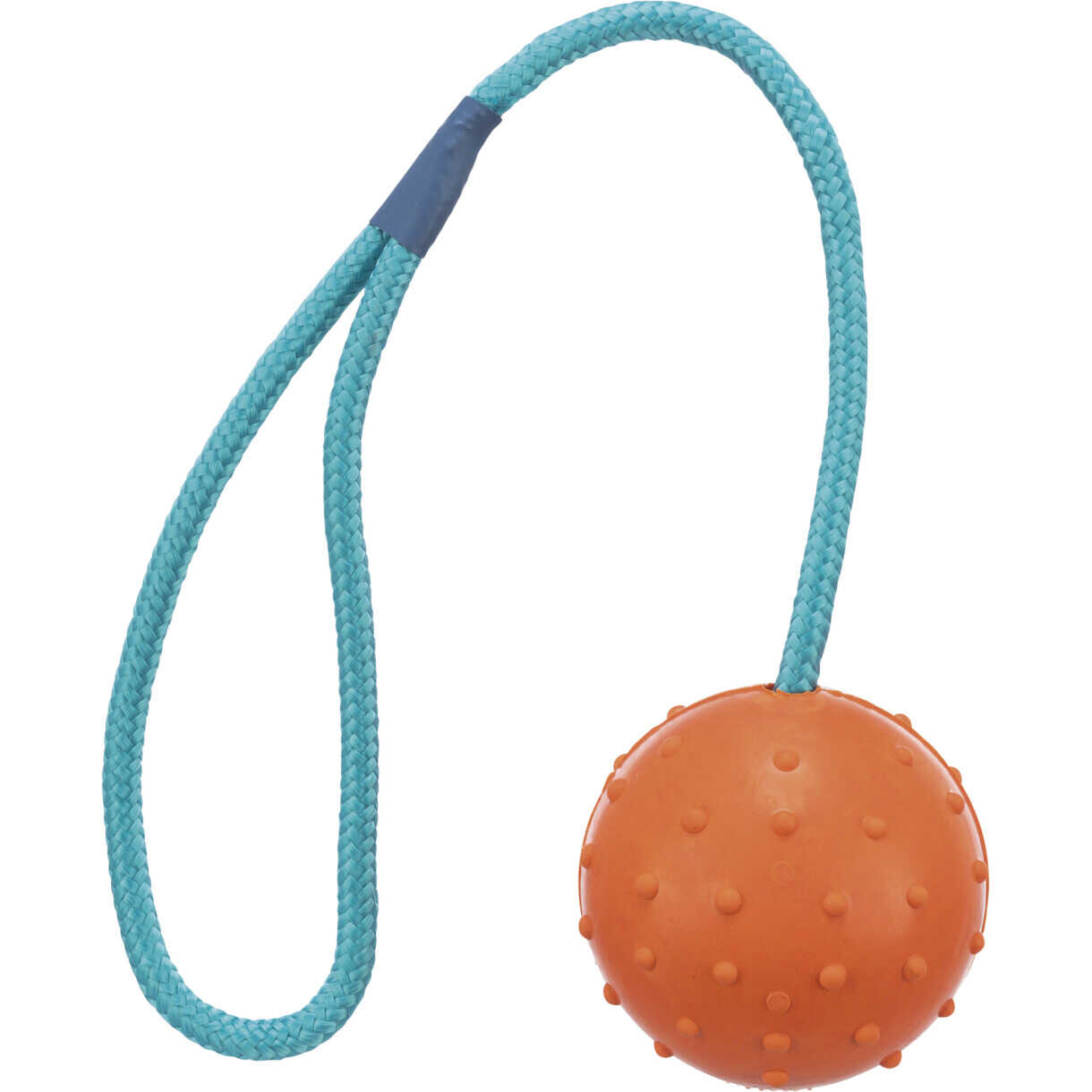 Trixie Hundelegetøj Gummibold på reb i naturgummi