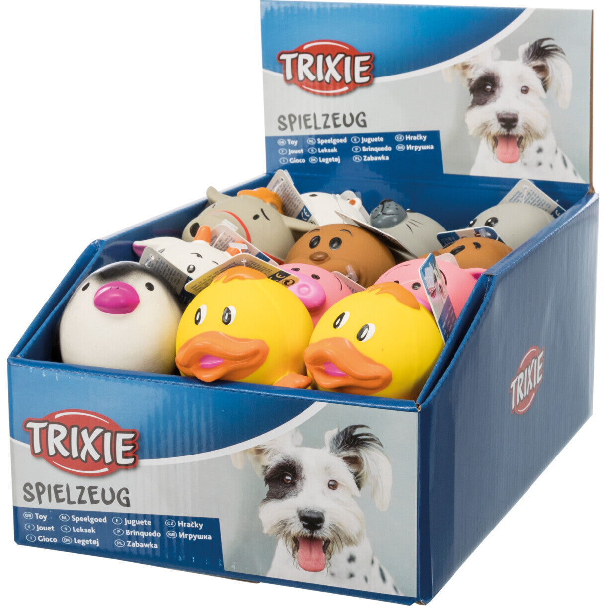 Trixie hundelegetøj Bolddyr Latex ø6 cm - Assorteret farver