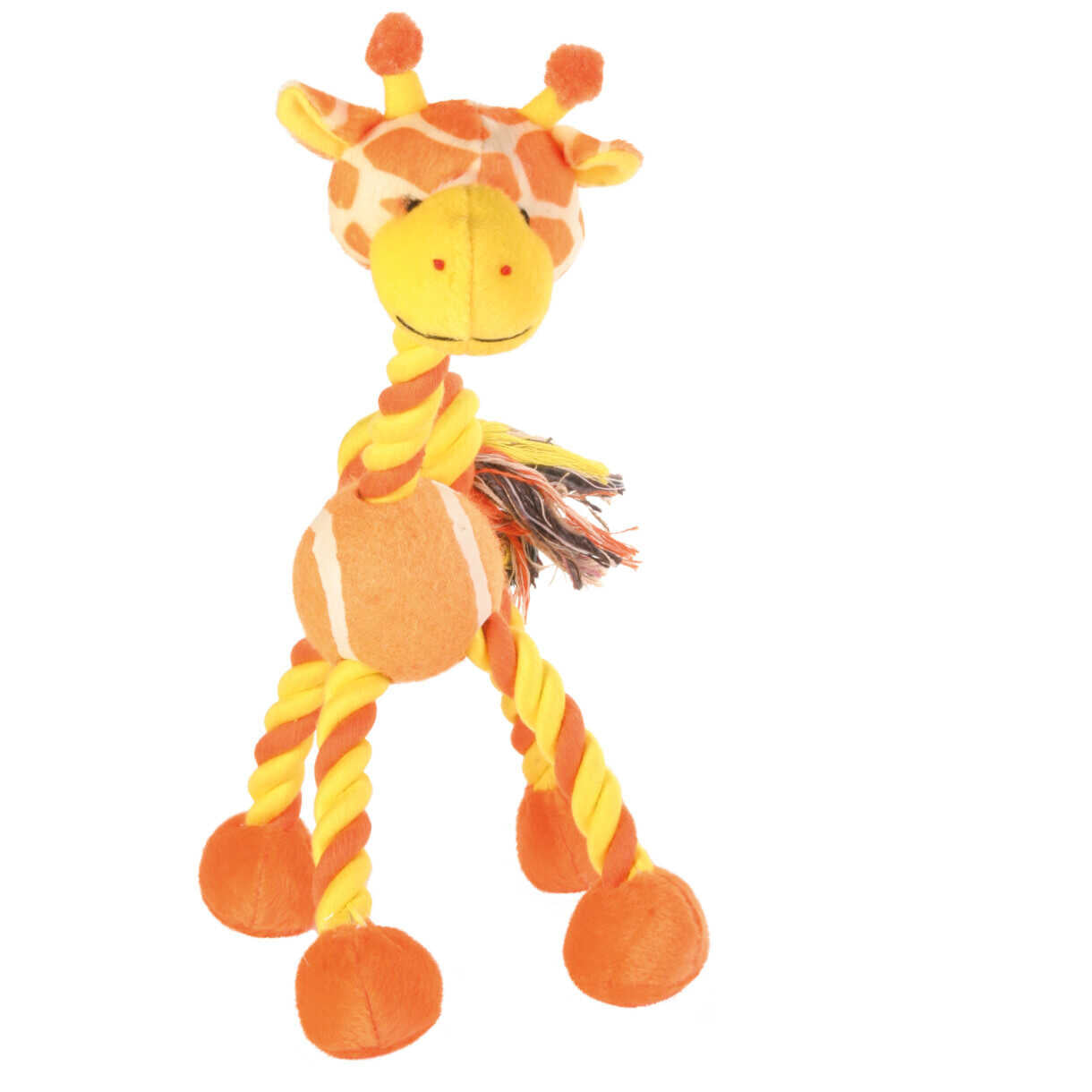 Trixie hundelegetøj Reb-legetøj med tennisbold 28 cm - assorteret farver