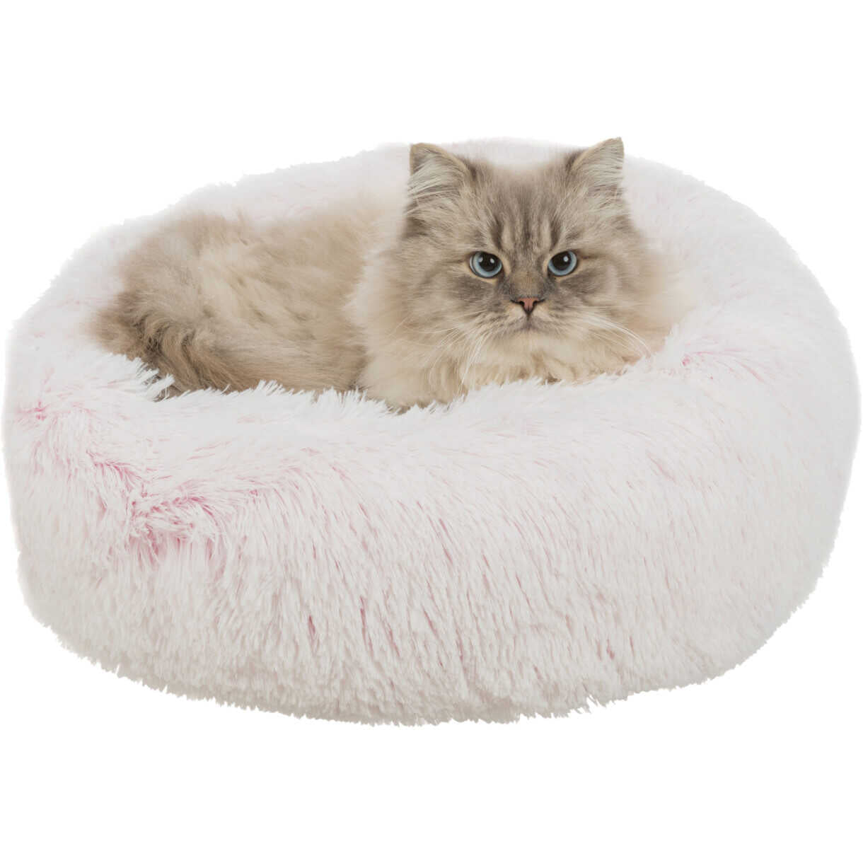 Trixie Harvey donut hundeseng - Hvid/pink