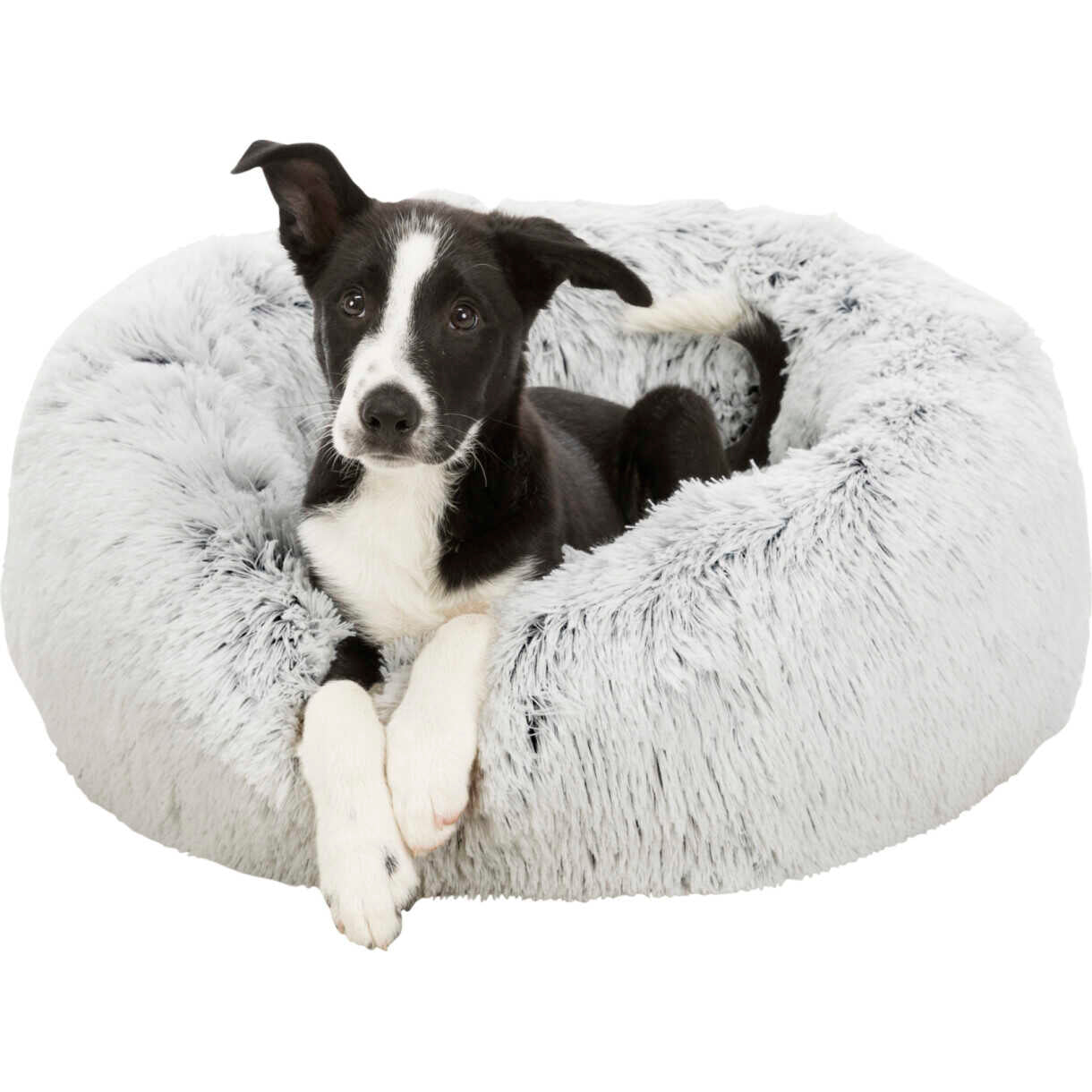 Trixie Harvey donut hundeseng - Hvid/sort