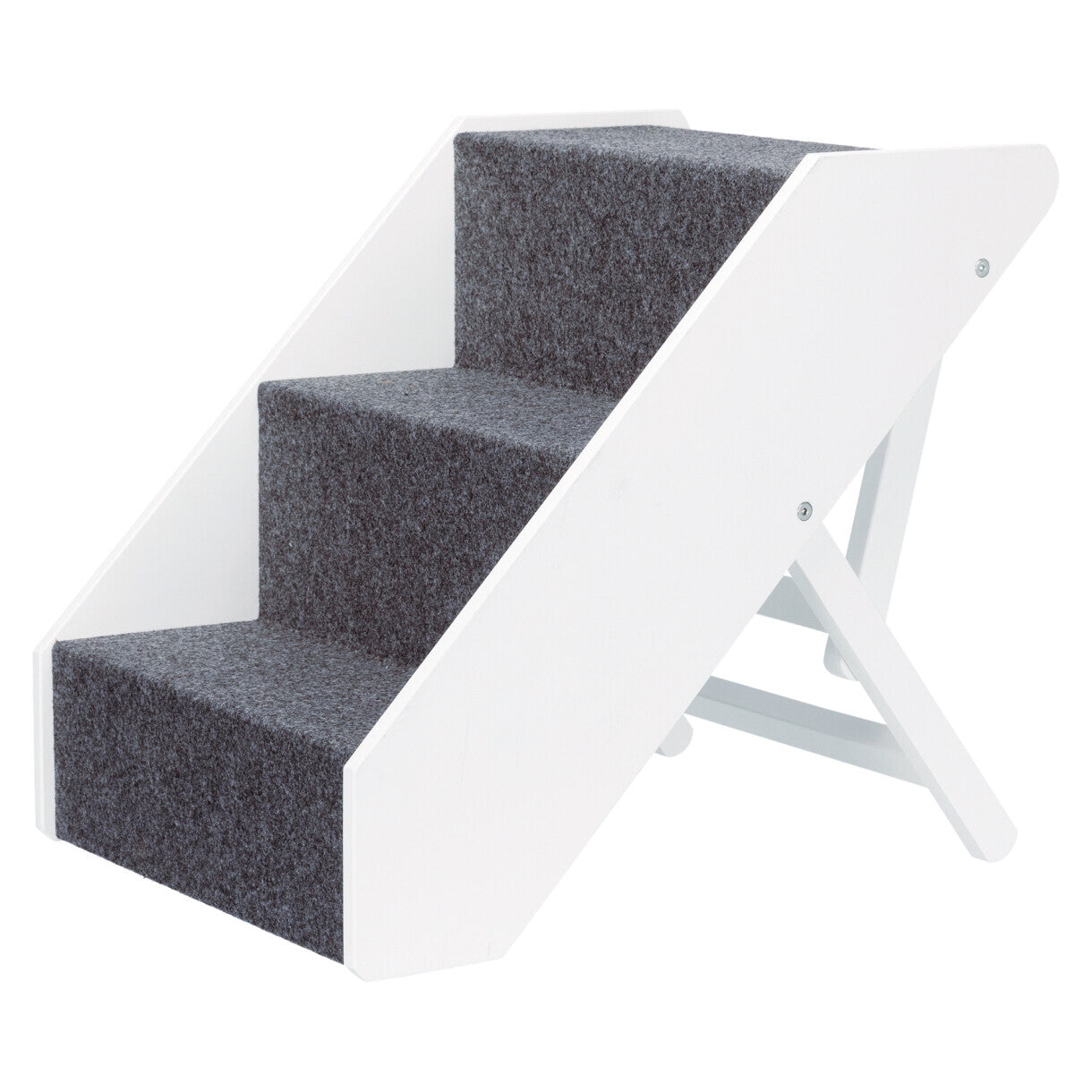 Trixie Hundetrappe høj - justerbar 40 x 67 cm hvid