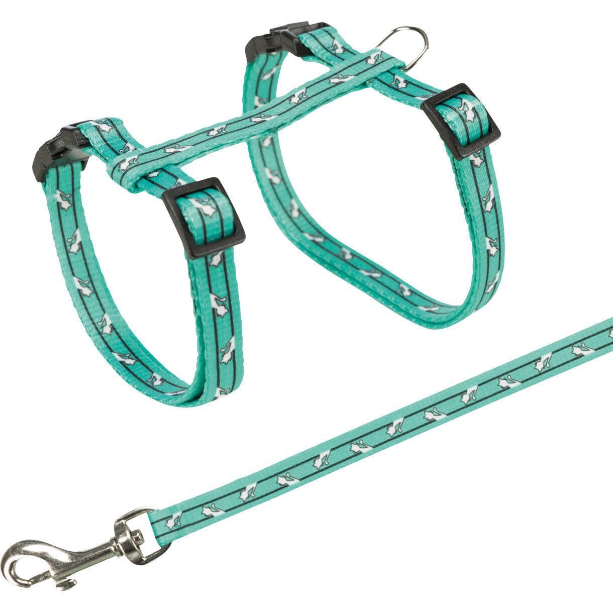 Trixie Kattesele med motiv og line regulerbar 27-46 cm - 10 mm - assorteret farver