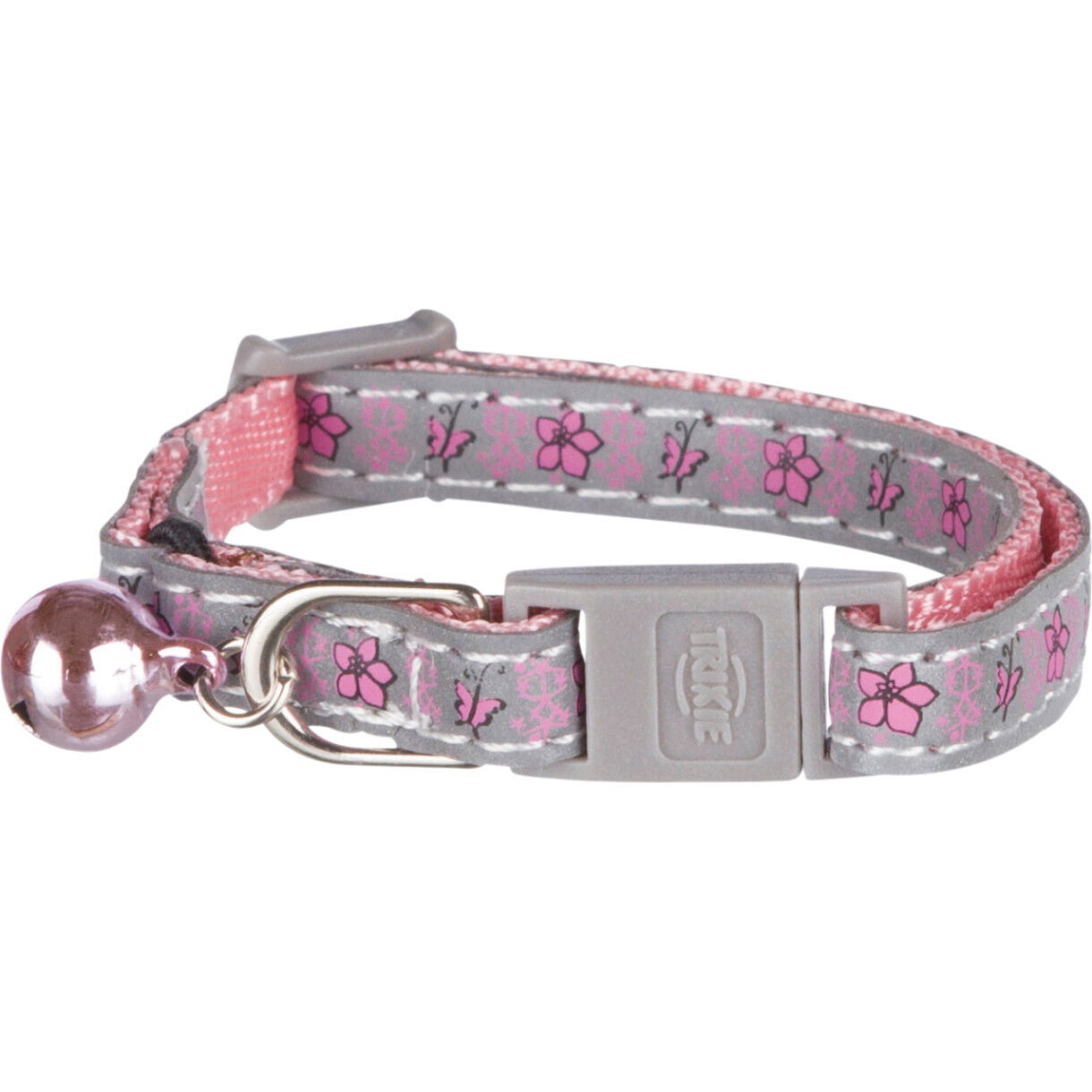 Trixie Kattehalsbånd med motiv reflekterende nylon regulerbar - assorteret farver