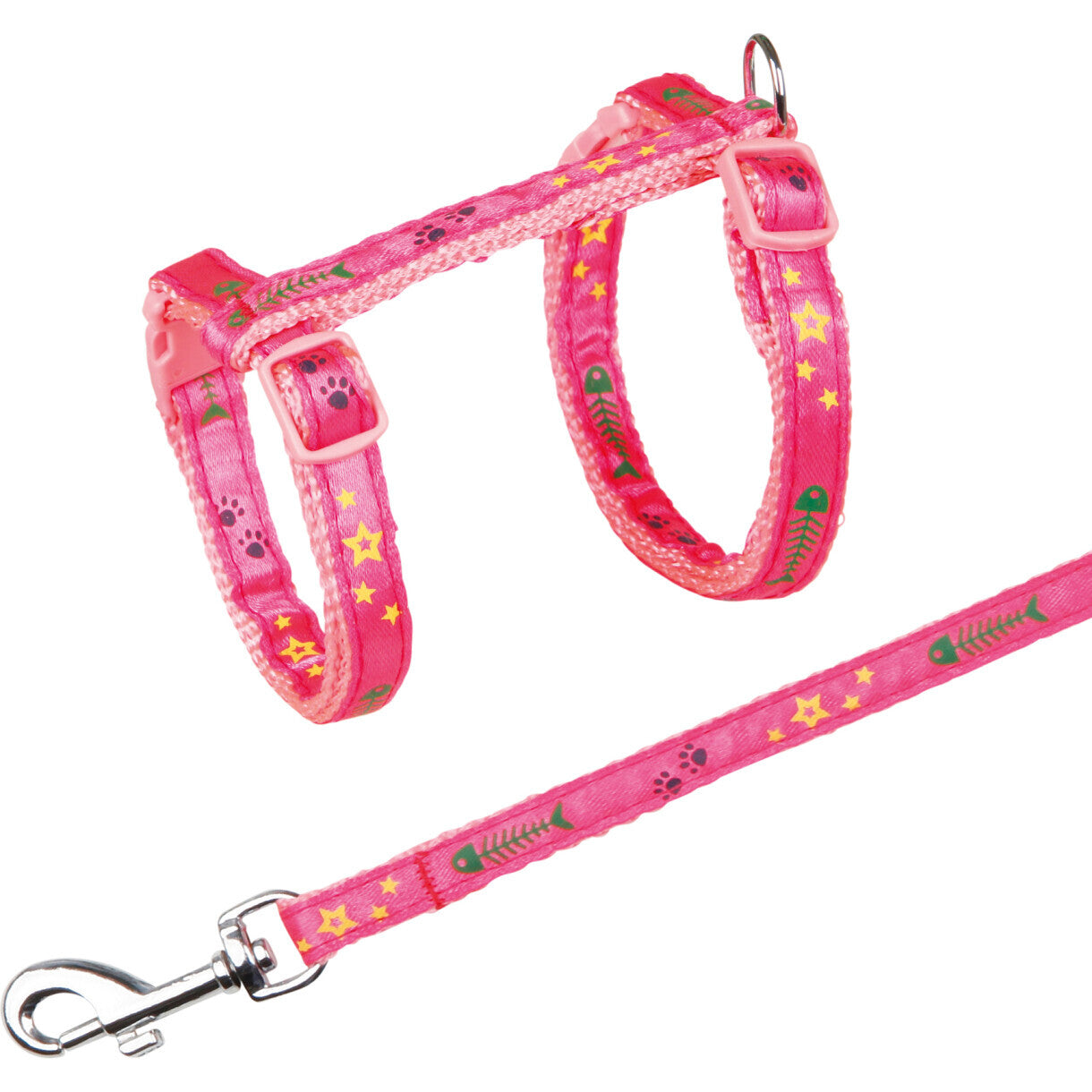 Trixie Kattesele med line 23 - 39 cm assorteret farver