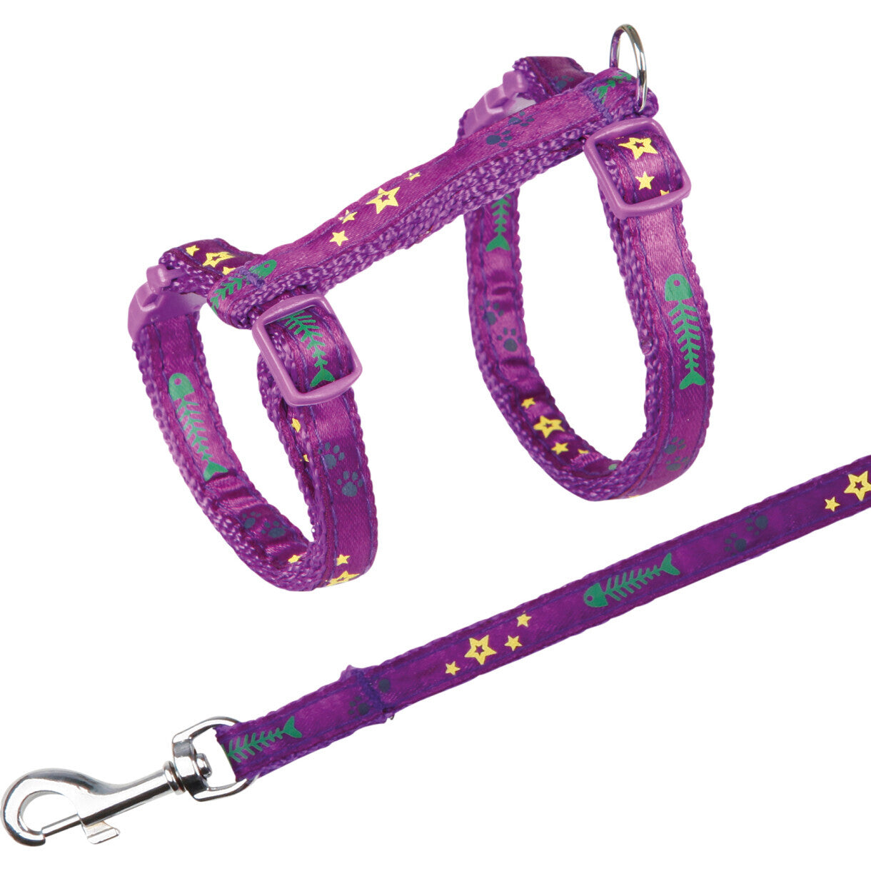 Trixie Kattesele med line 23 - 39 cm assorteret farver