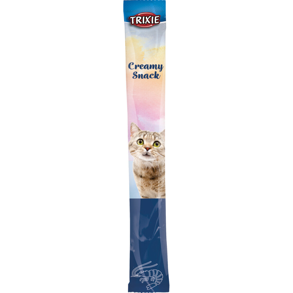 Trixie cremet katte snack med tun og rejer 5 x 14 g - glutenfri