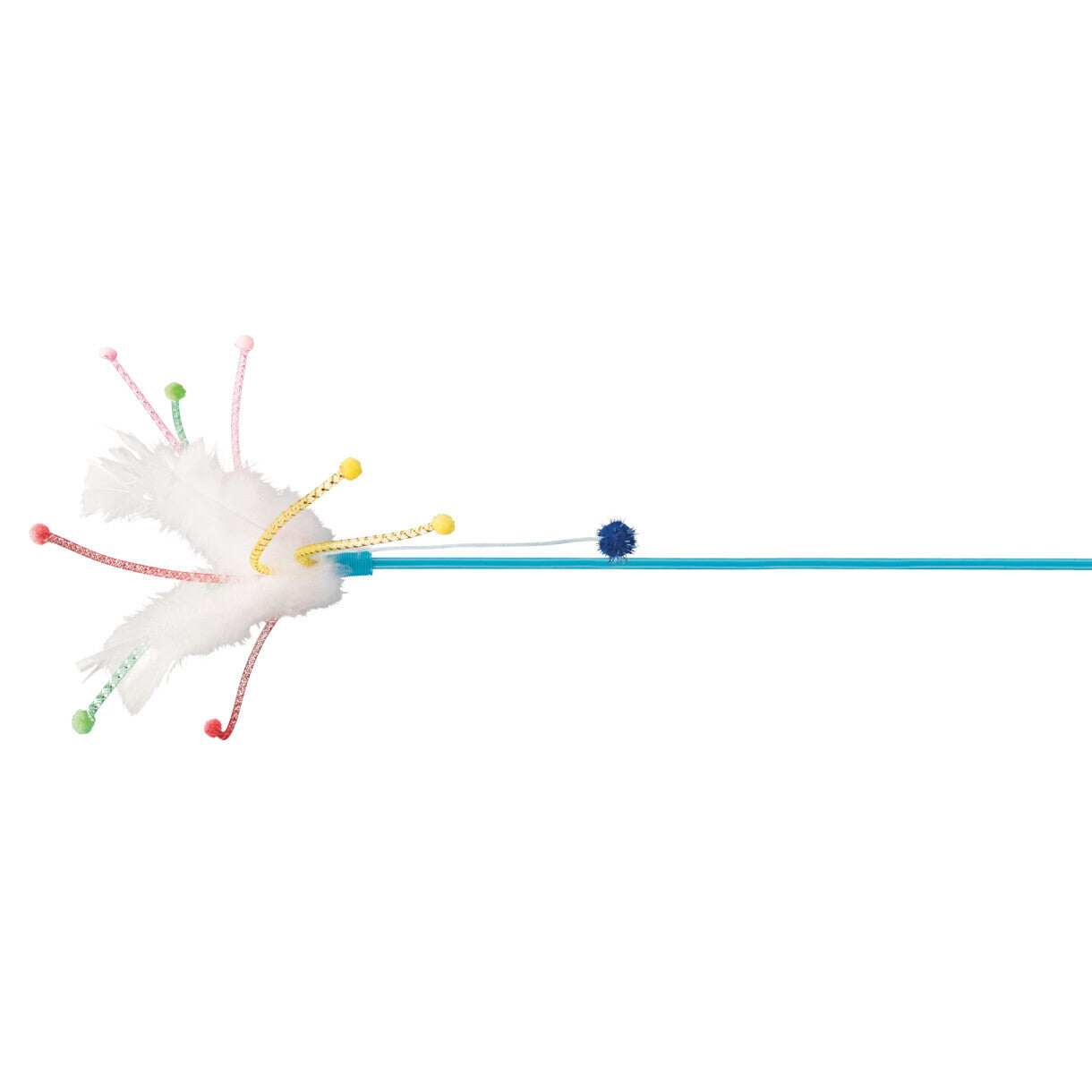 Trixie Drillepind med fjer - assortede farver