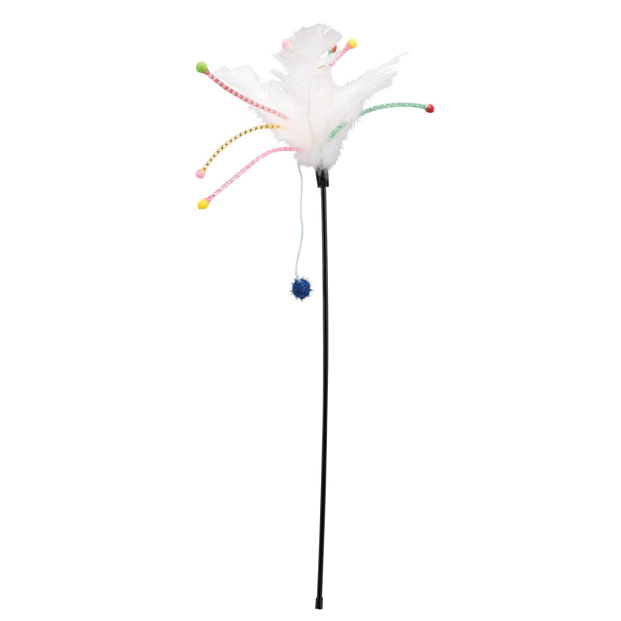 Trixie Drillepind med fjer - assortede farver