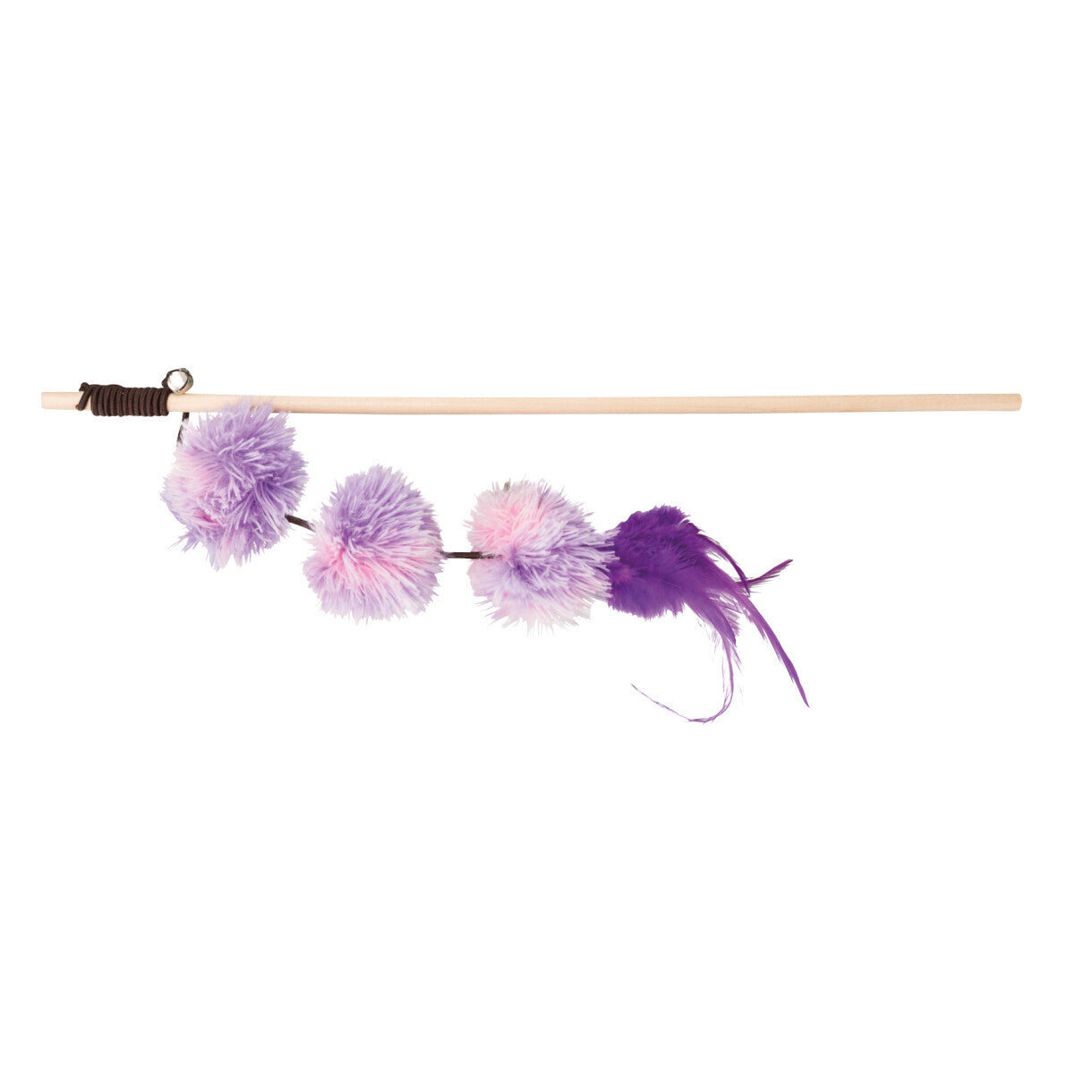 Trixie Drillepind med pompom bolde - 40 cm - assorteret farver