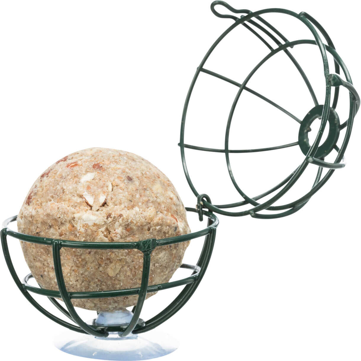 1 stk Trixie fedtkugle holder til vinduesrude metal ø7 cm mørkegrøn