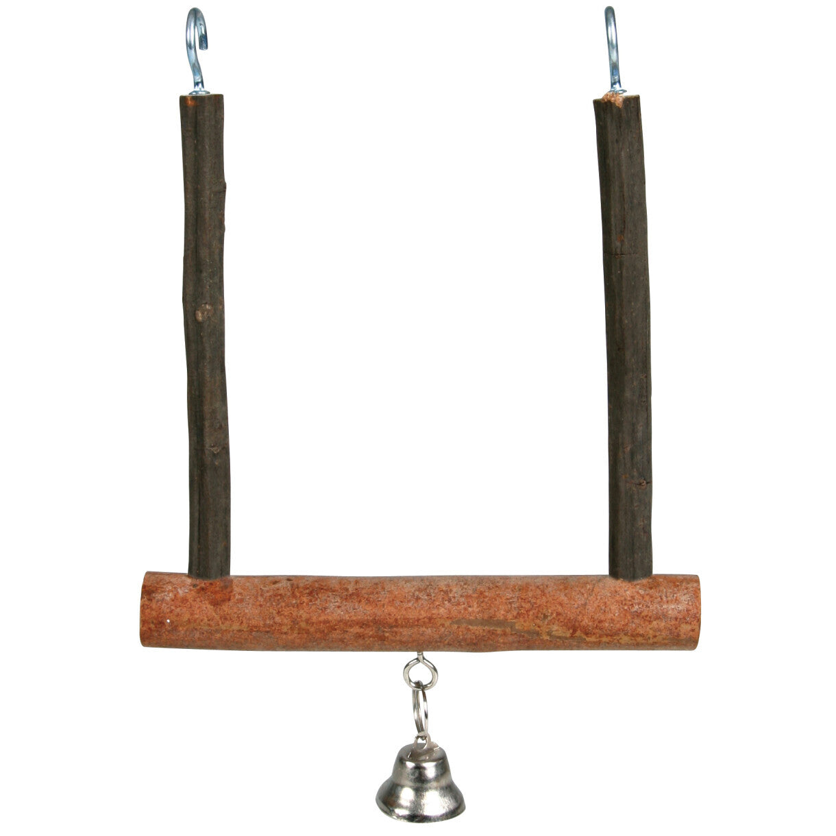 Trixie Fuglelegetøj Swing with bell bark wood 12 cm