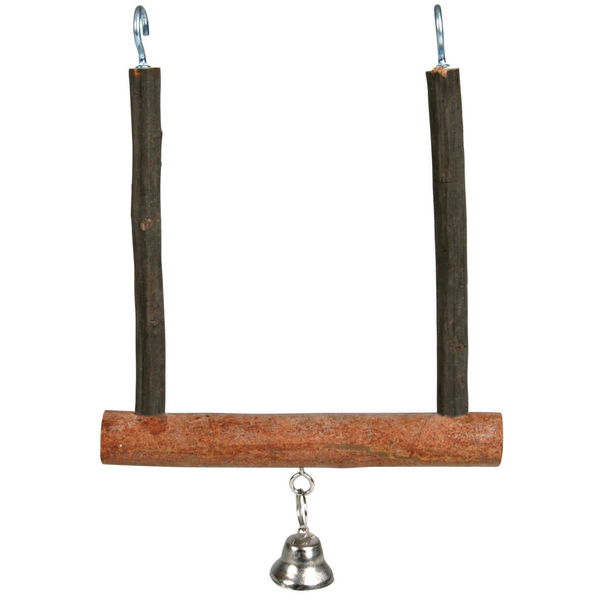 Trixie Fuglelegetøj Swing with bell bark wood 12 cm