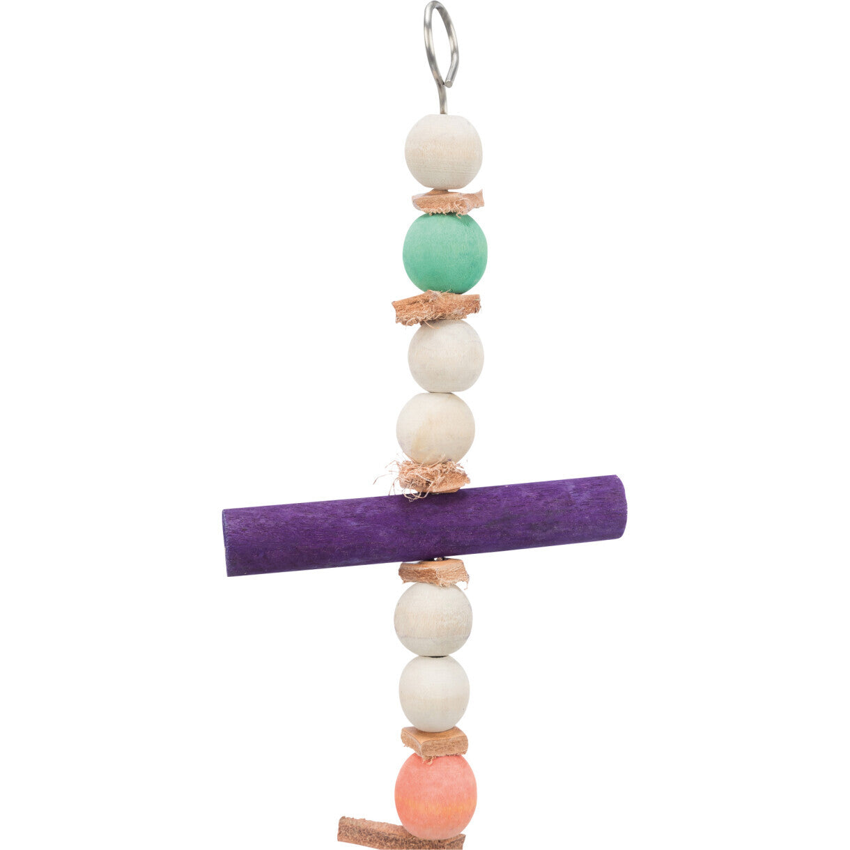 Trixie fugletrælegetøj med læder og perler - 28 cm