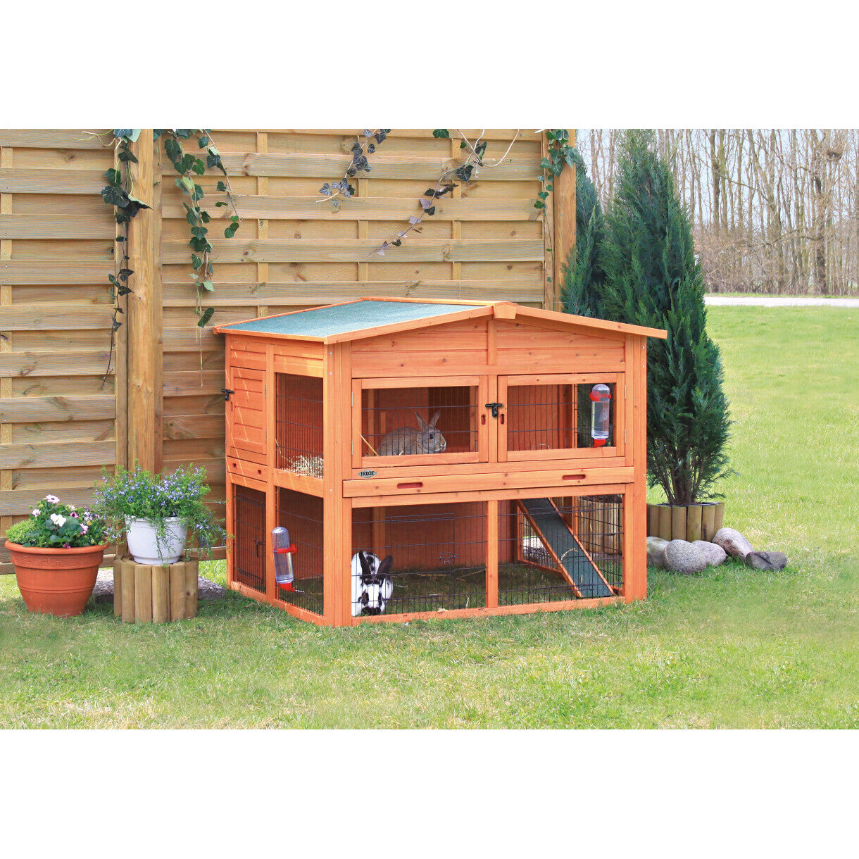 Trixie Kaninbur Natura med løbegård XXL - 135 x 115 x 112 cm